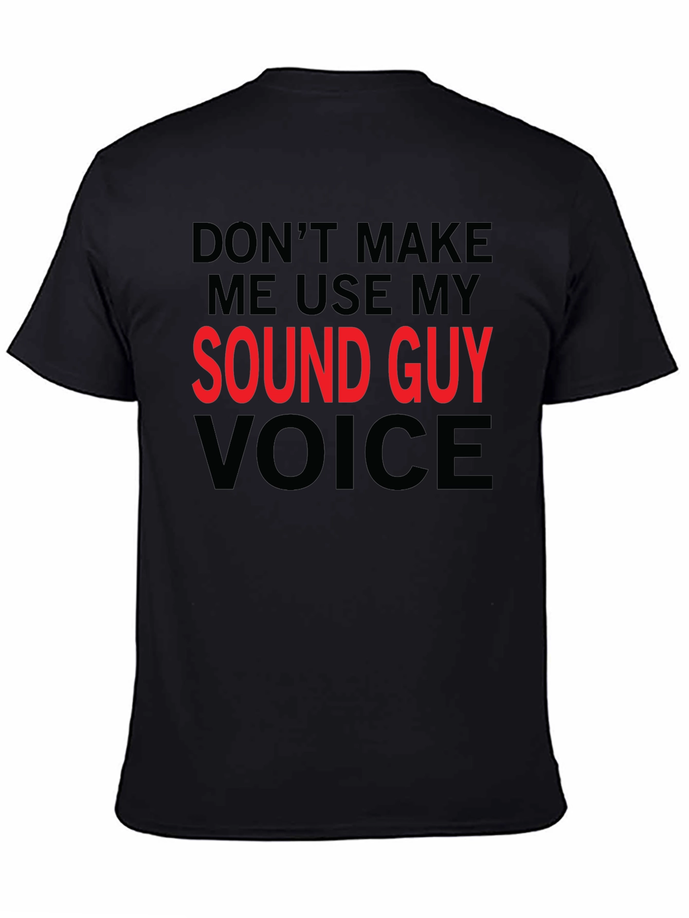 Sound Guy Voice Black Graphic T-Shirt