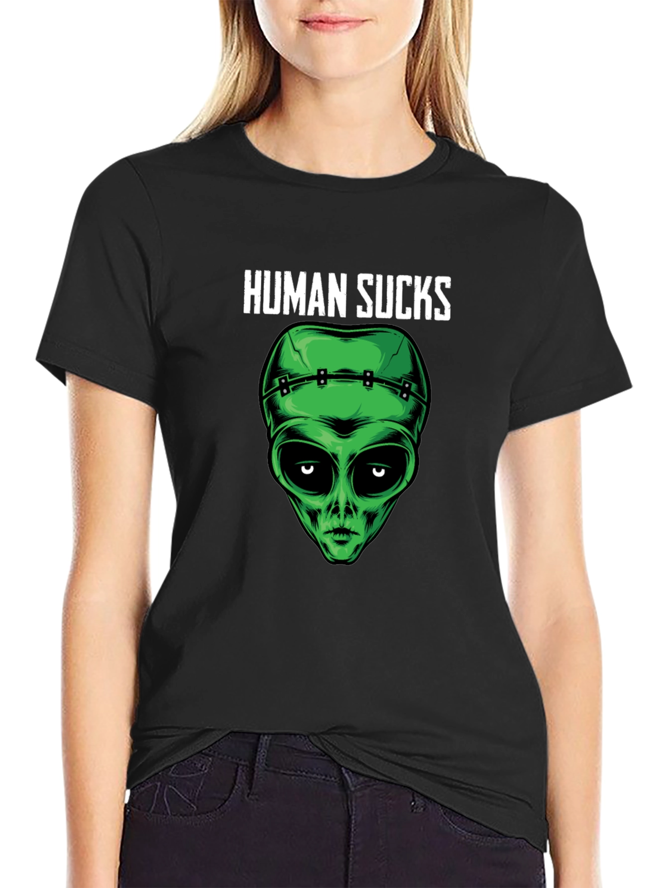 Human Sucks Alien Graphic T-Shirt