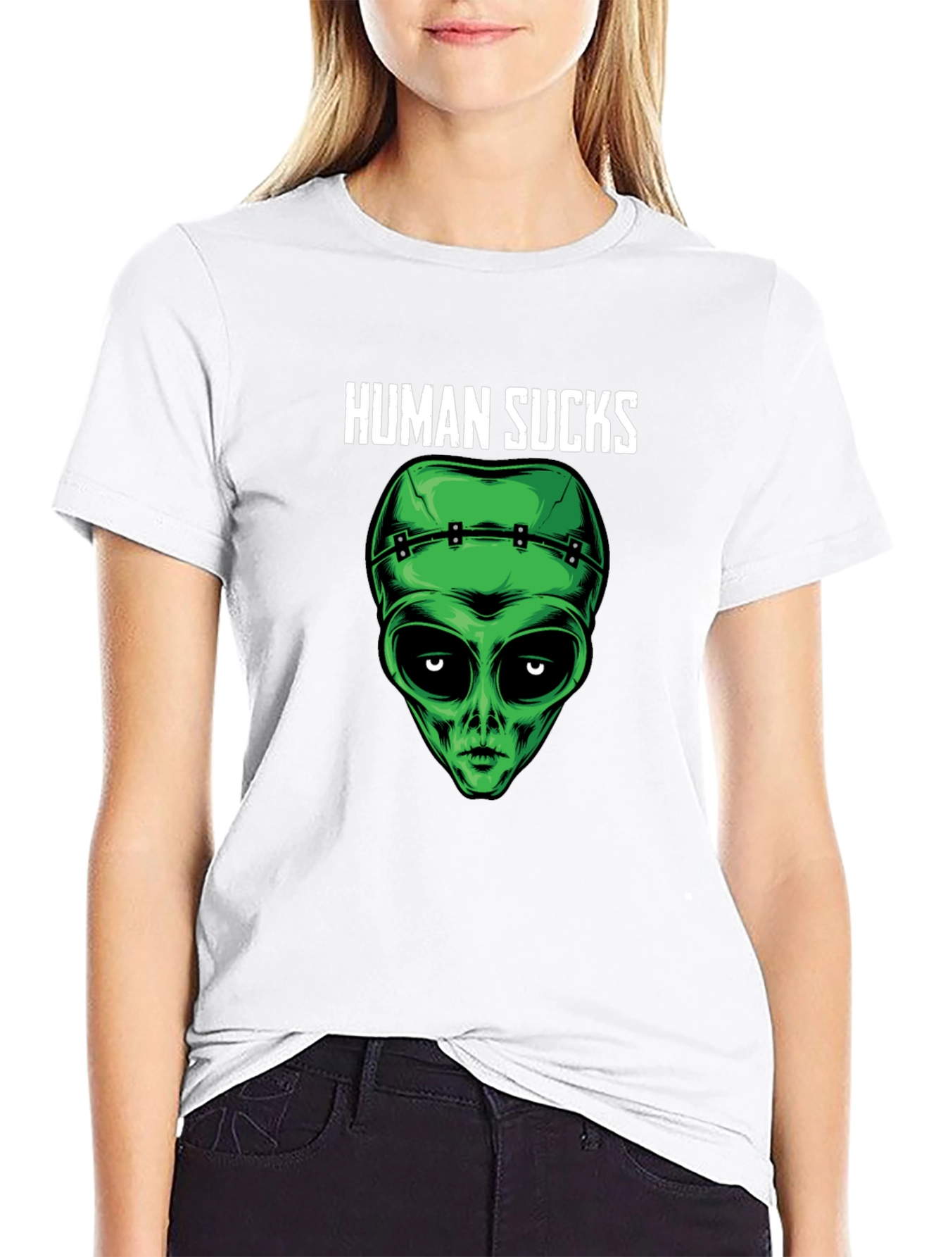 Human Sucks Alien Graphic T-Shirt