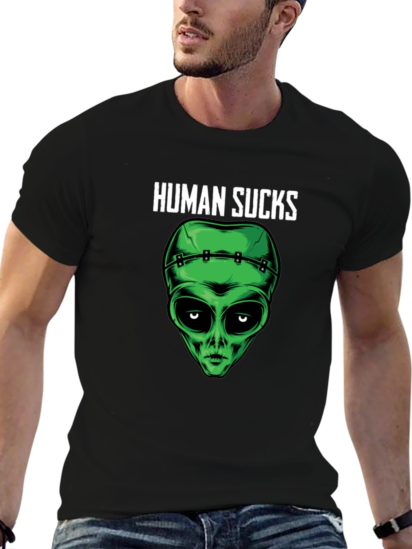 Human Sucks Alien Graphic T-Shirt