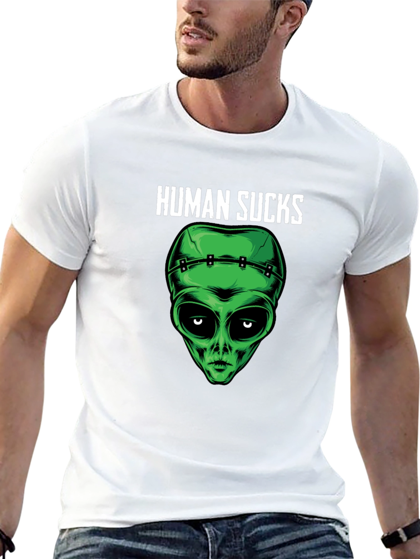 Human Sucks Alien Graphic T-Shirt