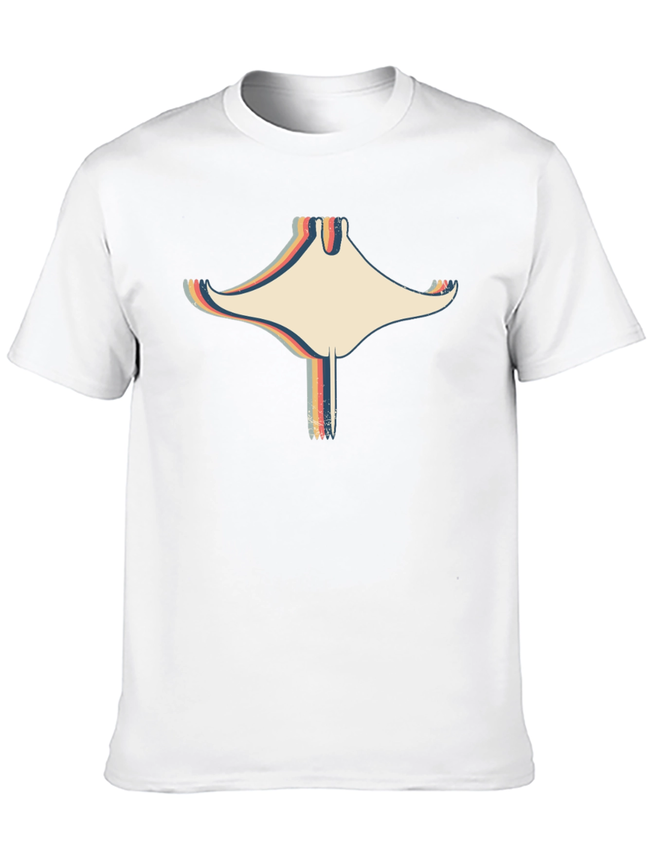 Retro Stingray Graphic Black T-Shirt