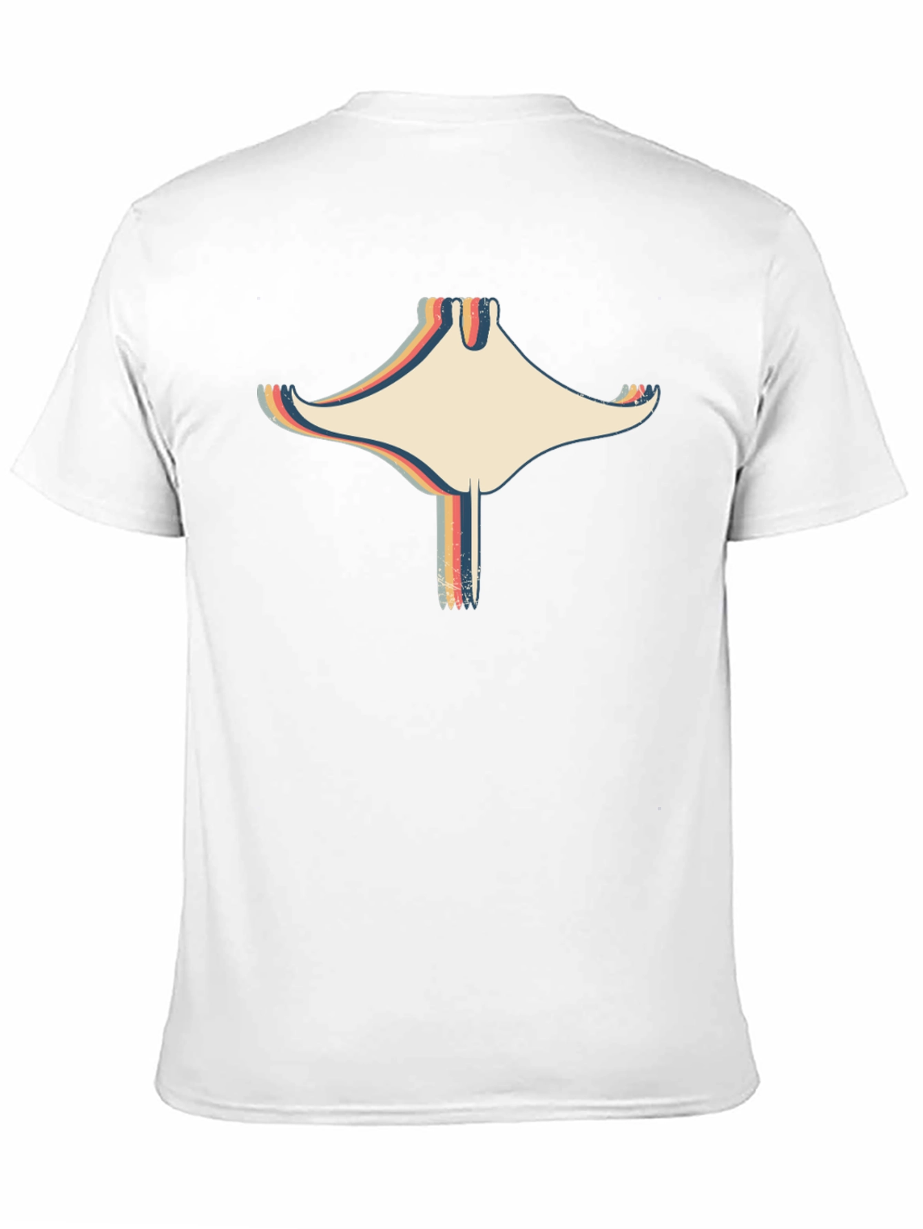 Retro Stingray Graphic Black T-Shirt