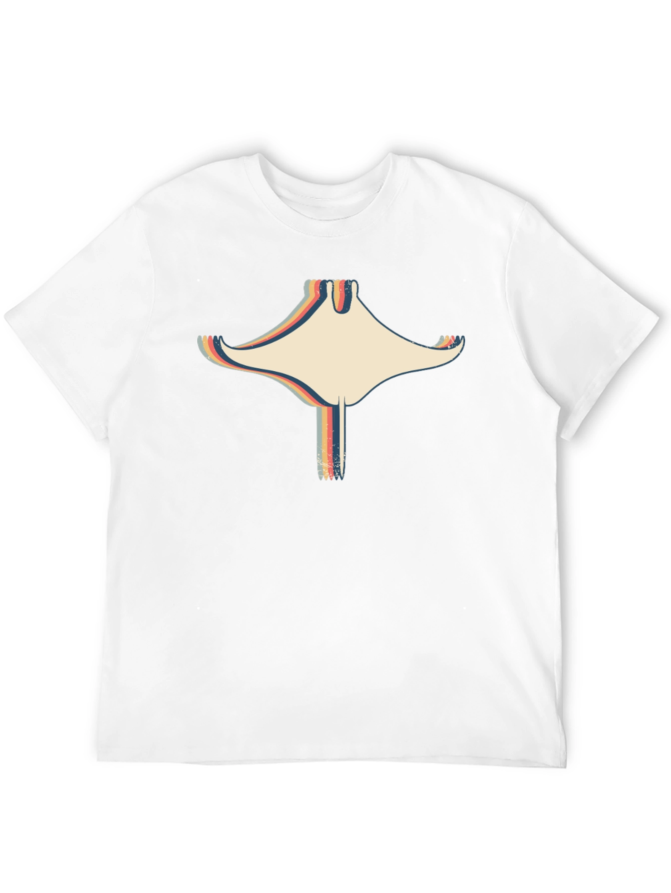 Retro Stingray Graphic Black T-Shirt