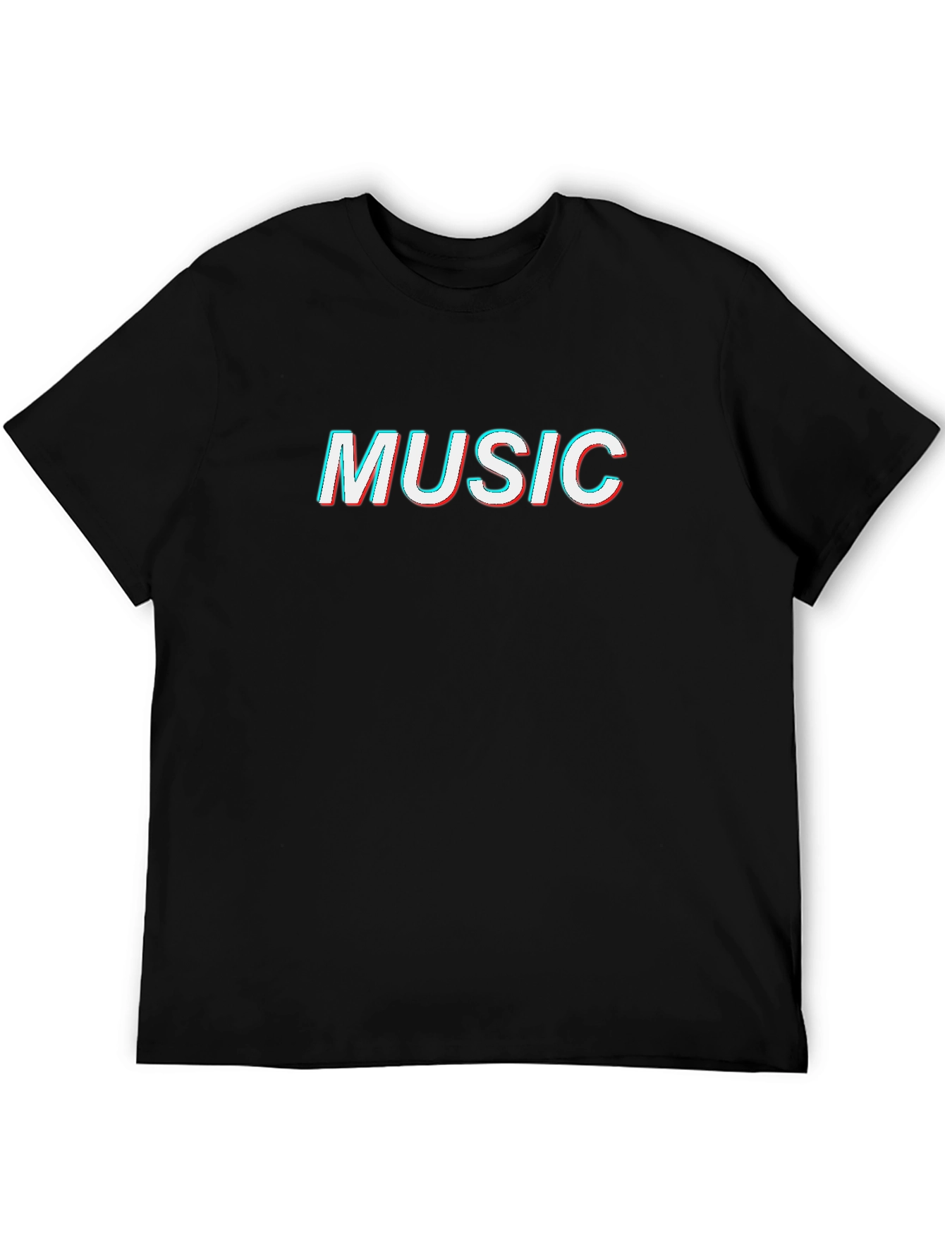 Music Glitch Graphic T-Shirt - Cool Retro Style