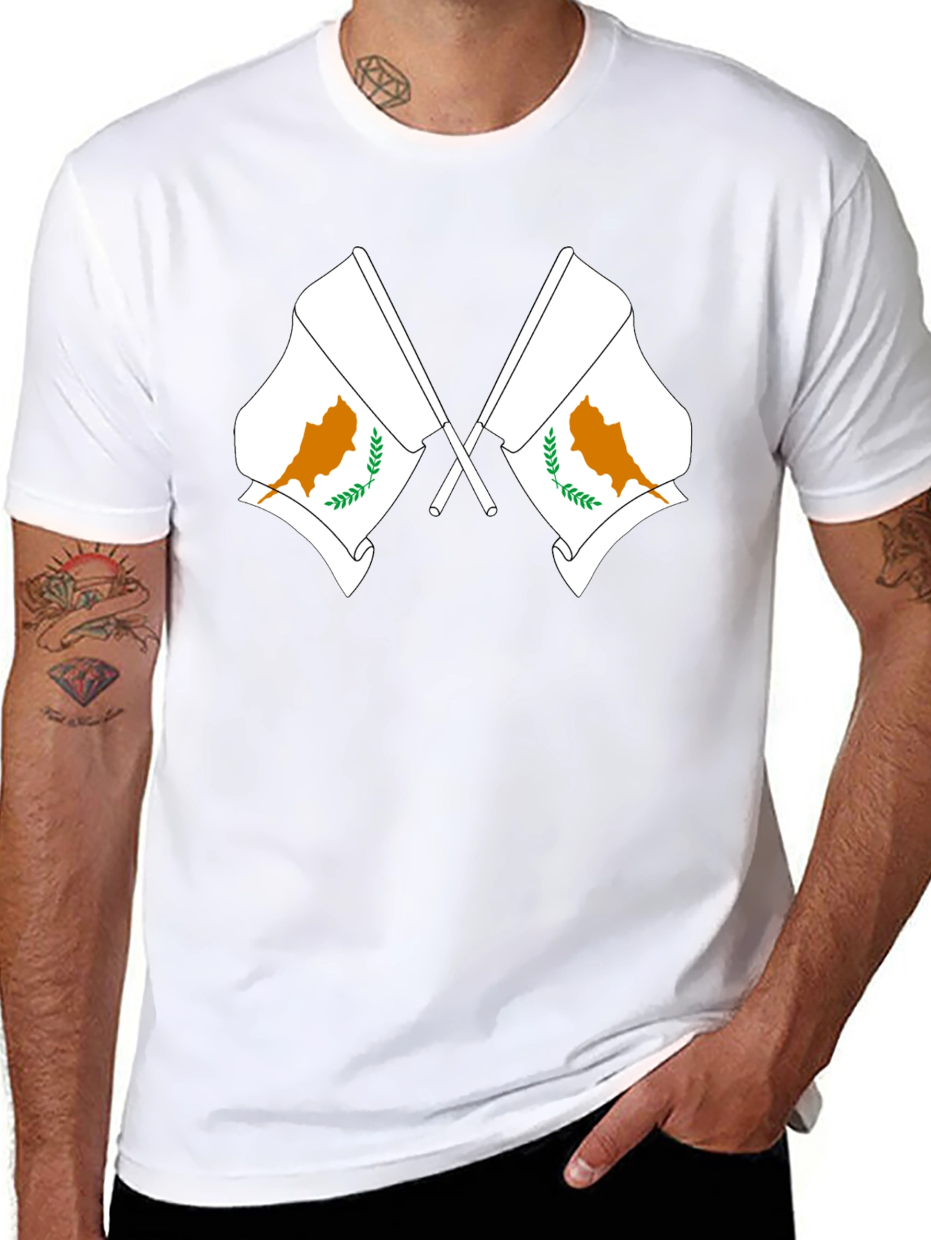 Cyprus Flag T-Shirt - Black Graphic Tee