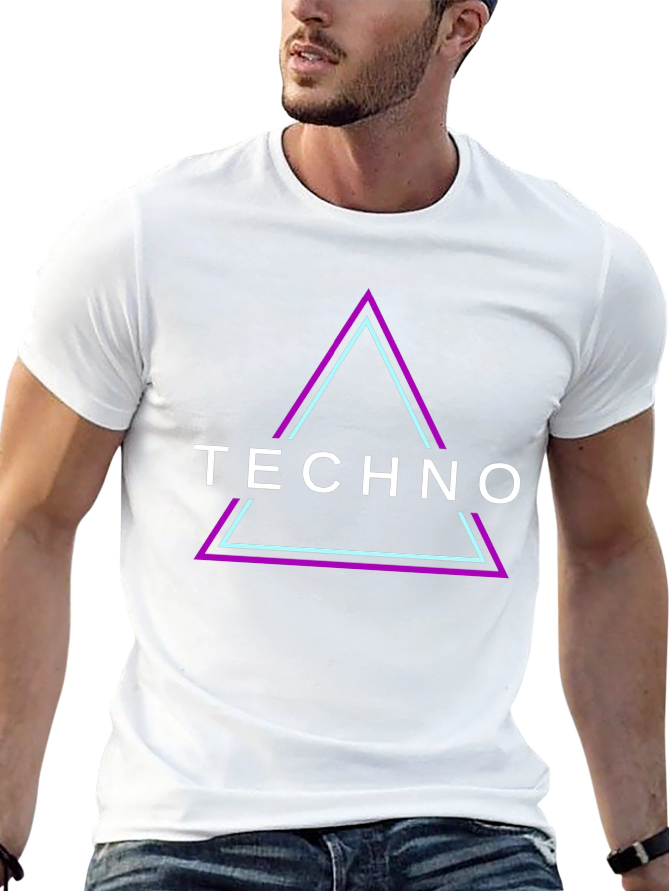 Techno Triangle Graphic T-Shirt