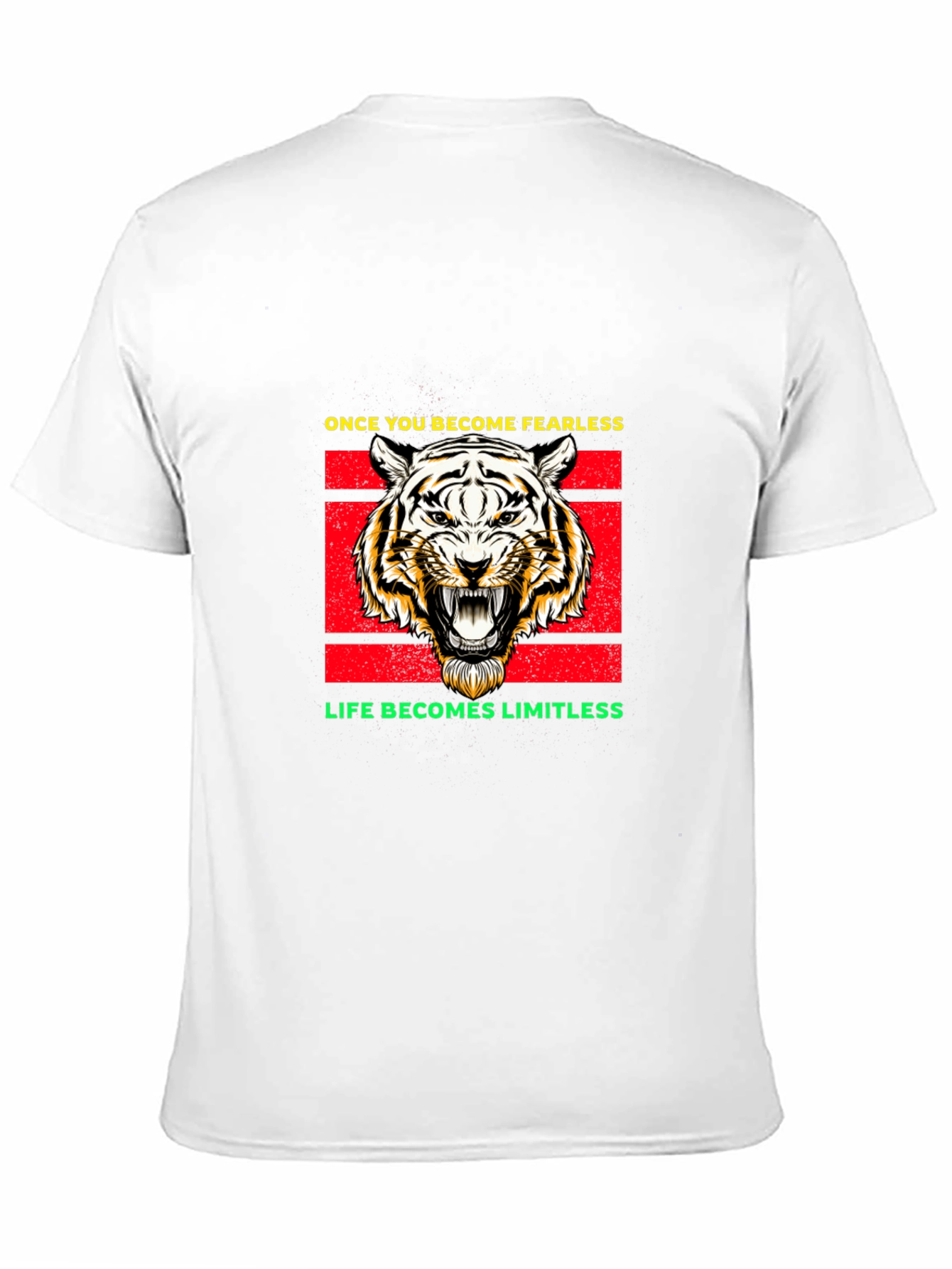 Fearless Tiger Graphic Tee - Black Cotton Blend