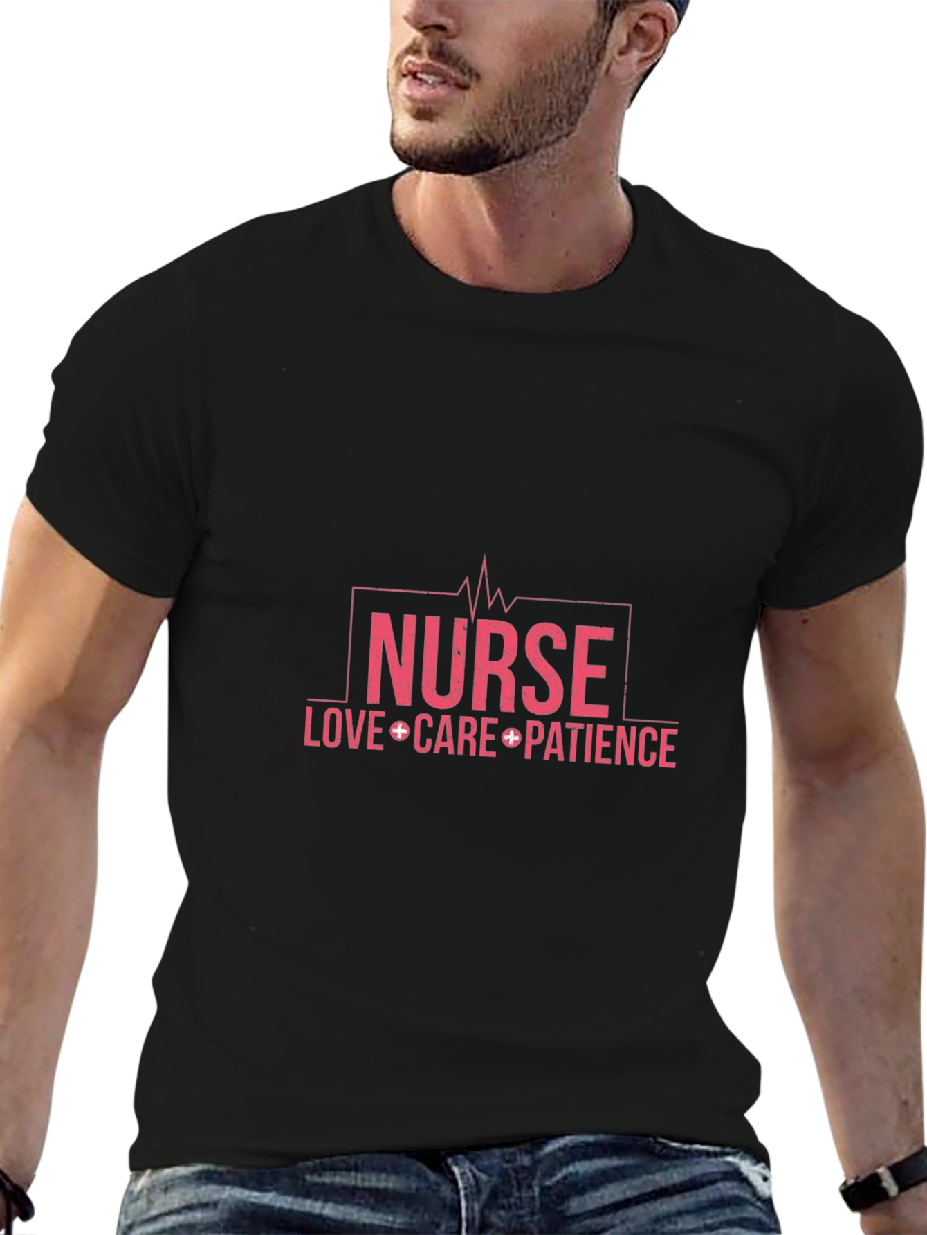 Nurse Love Care Patience Graphic Tee
