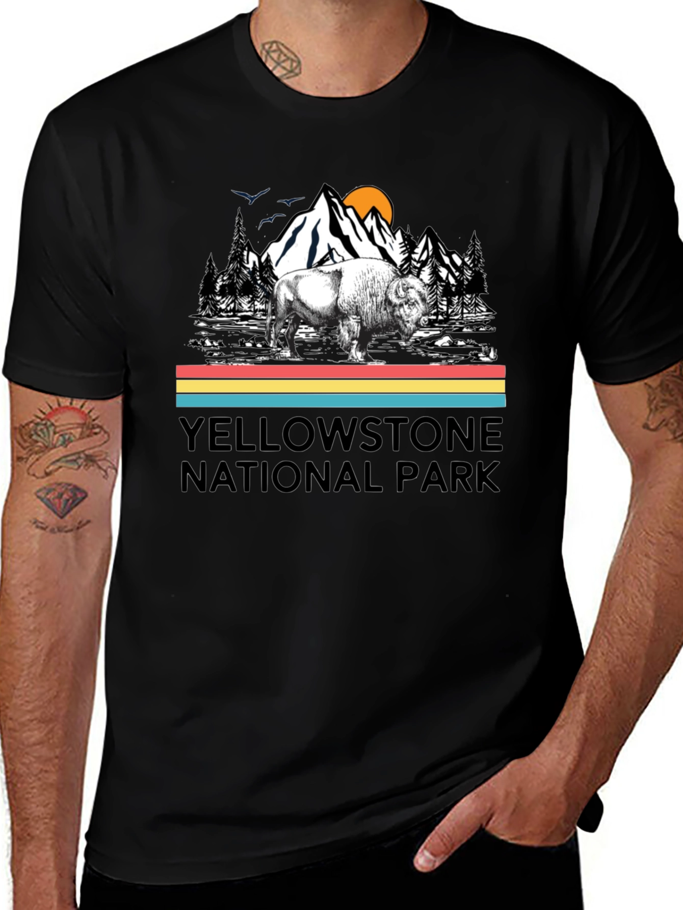 Yellowstone National Park Bison Graphic T-Shirt