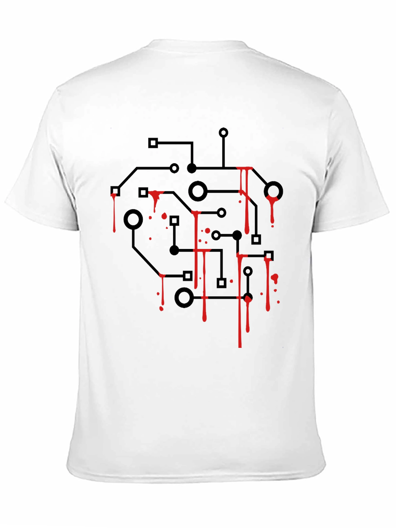 Circuit Board Bleed T-Shirt - Black Graphic Tee