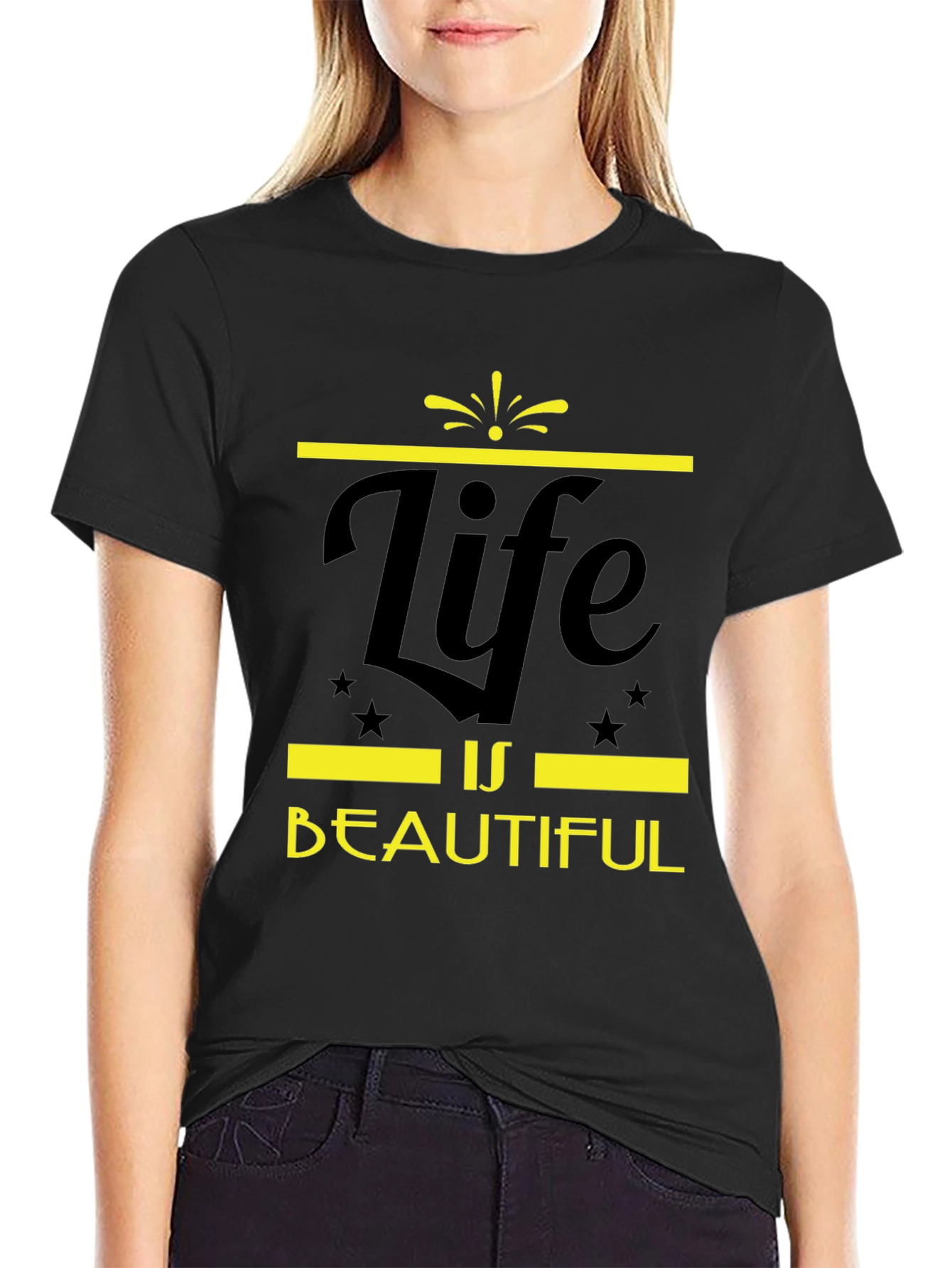 Life is Beautiful Graphic Tee - Black