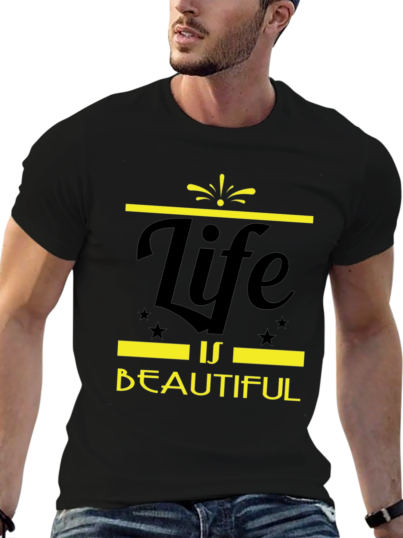 Life is Beautiful Graphic Tee - Black