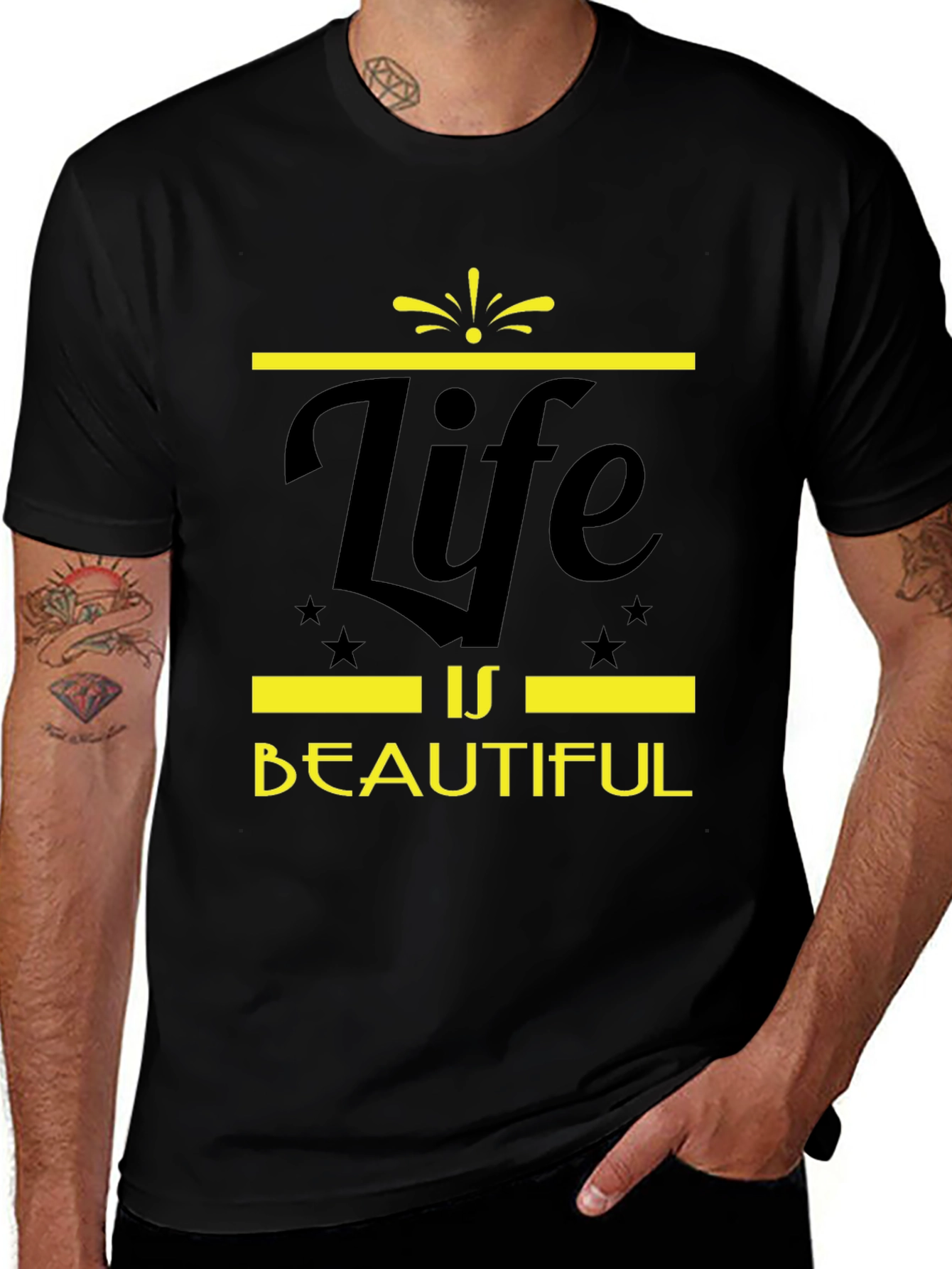 Life is Beautiful Graphic Tee - Black
