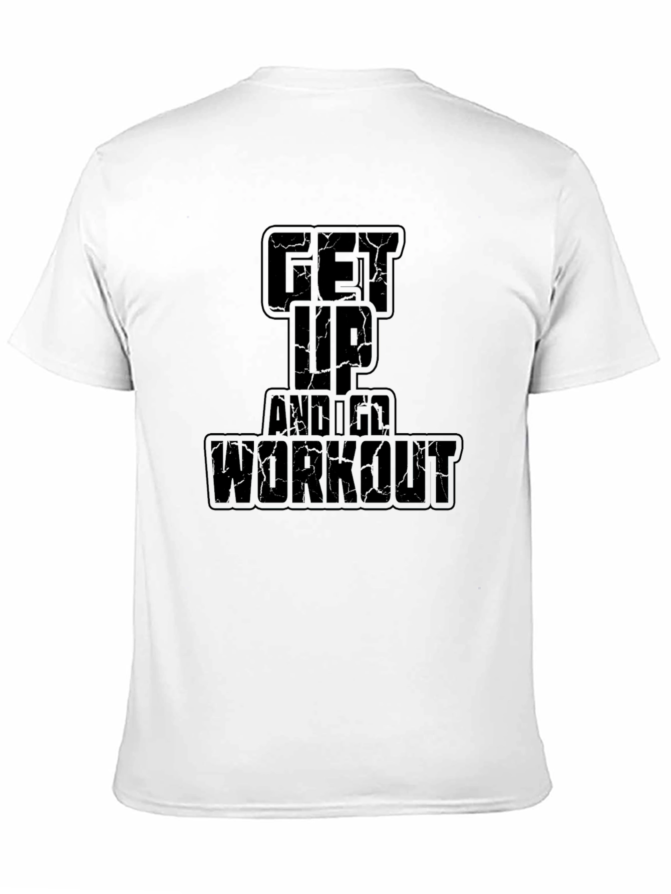 Get Up and Workout Black Graphic Tee