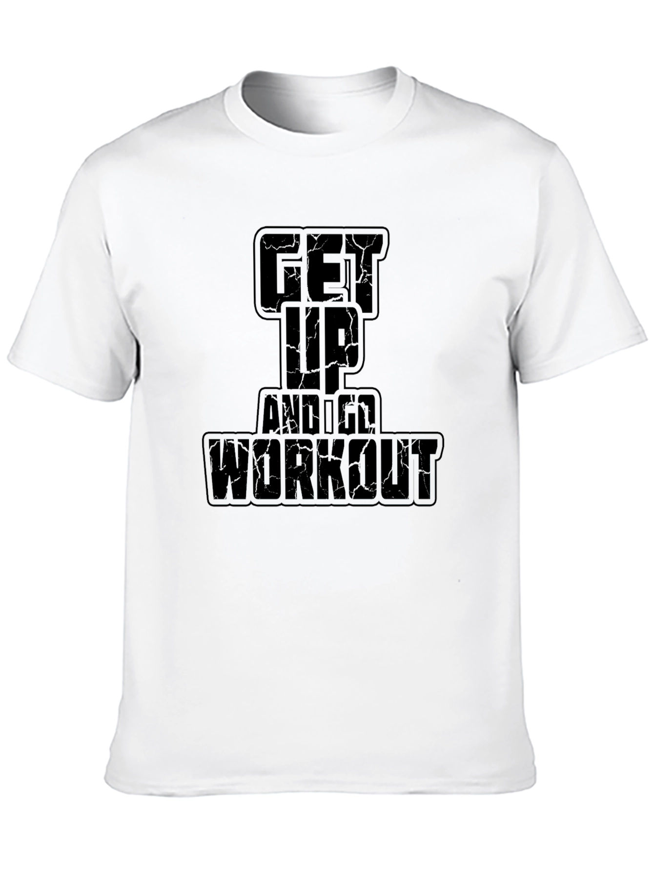 Get Up and Workout Black Graphic Tee