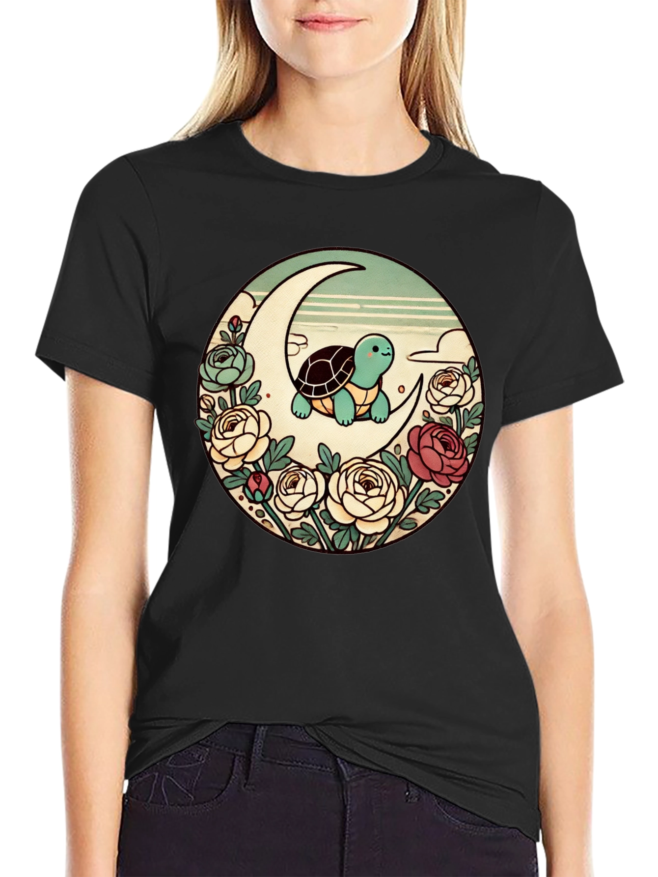 Turtle on the Moon Graphic Tee