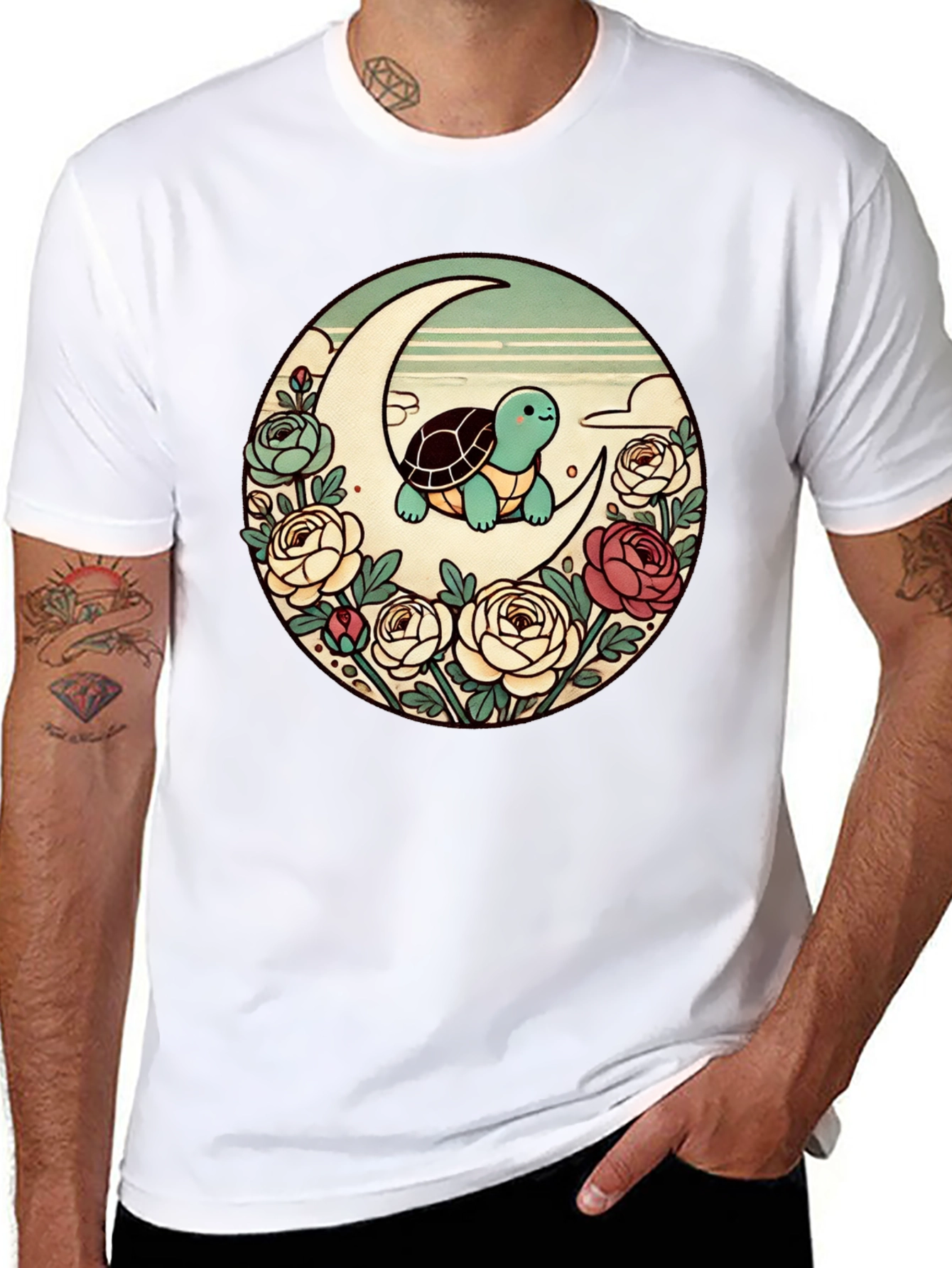 Turtle on the Moon Graphic Tee