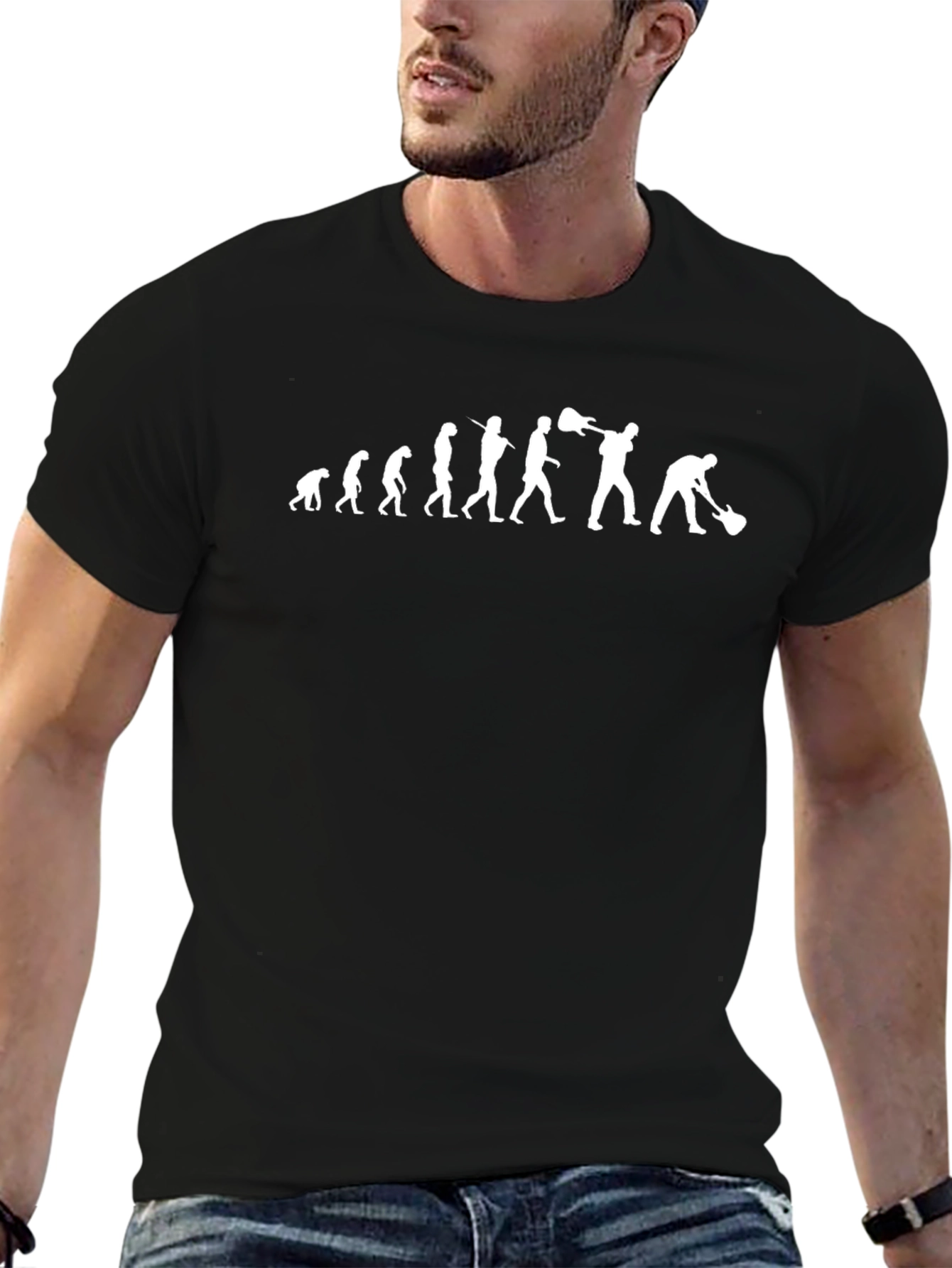 Evolution of Rock: Black Graphic Tee