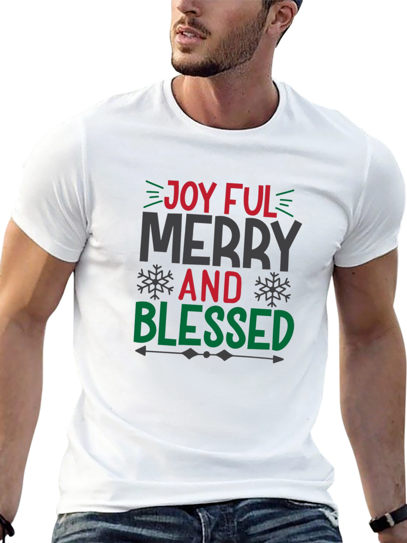 Joyful Merry and Blessed Christmas T-Shirt
