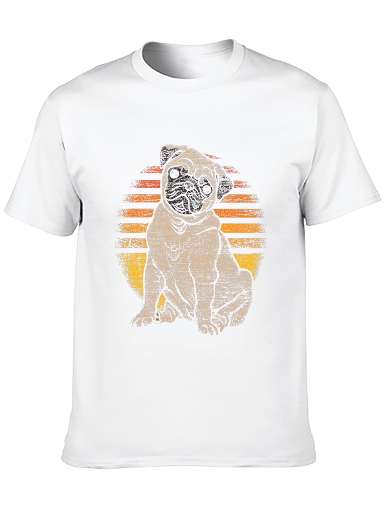 Pug Sunset T-Shirt - Cute Dog Graphic Tee
