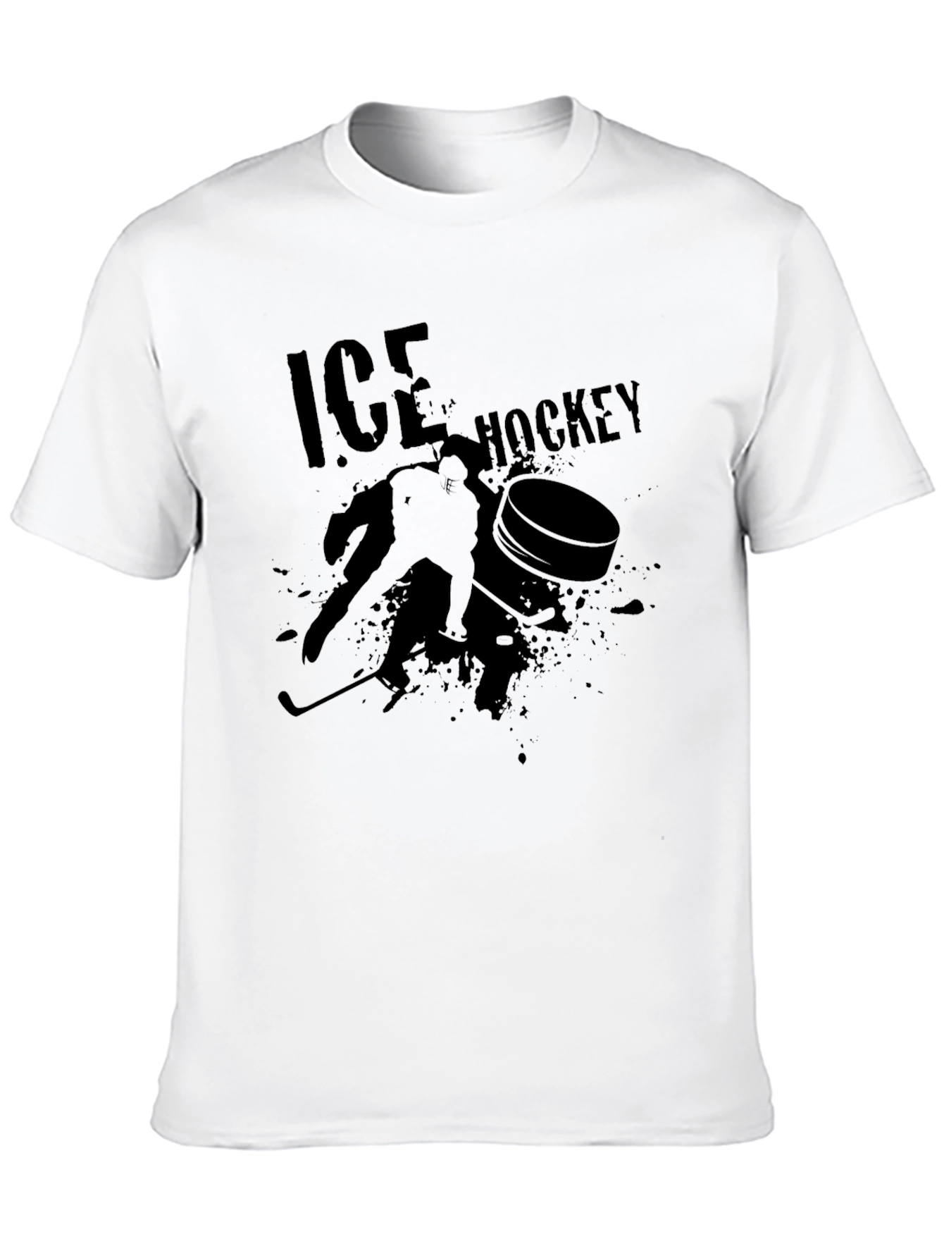 Ice Hockey Graphic Tee - Black