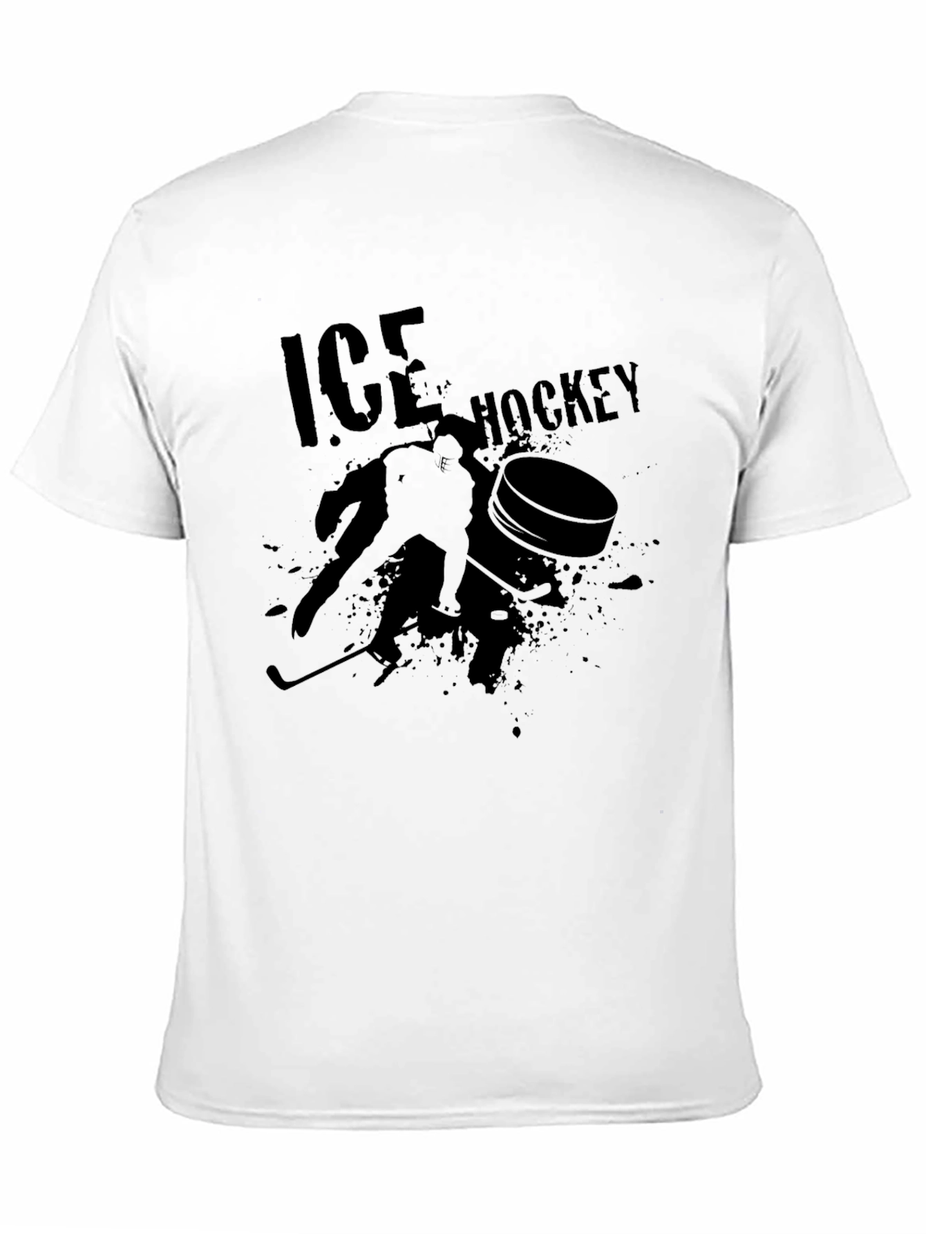 Ice Hockey Graphic Tee - Black