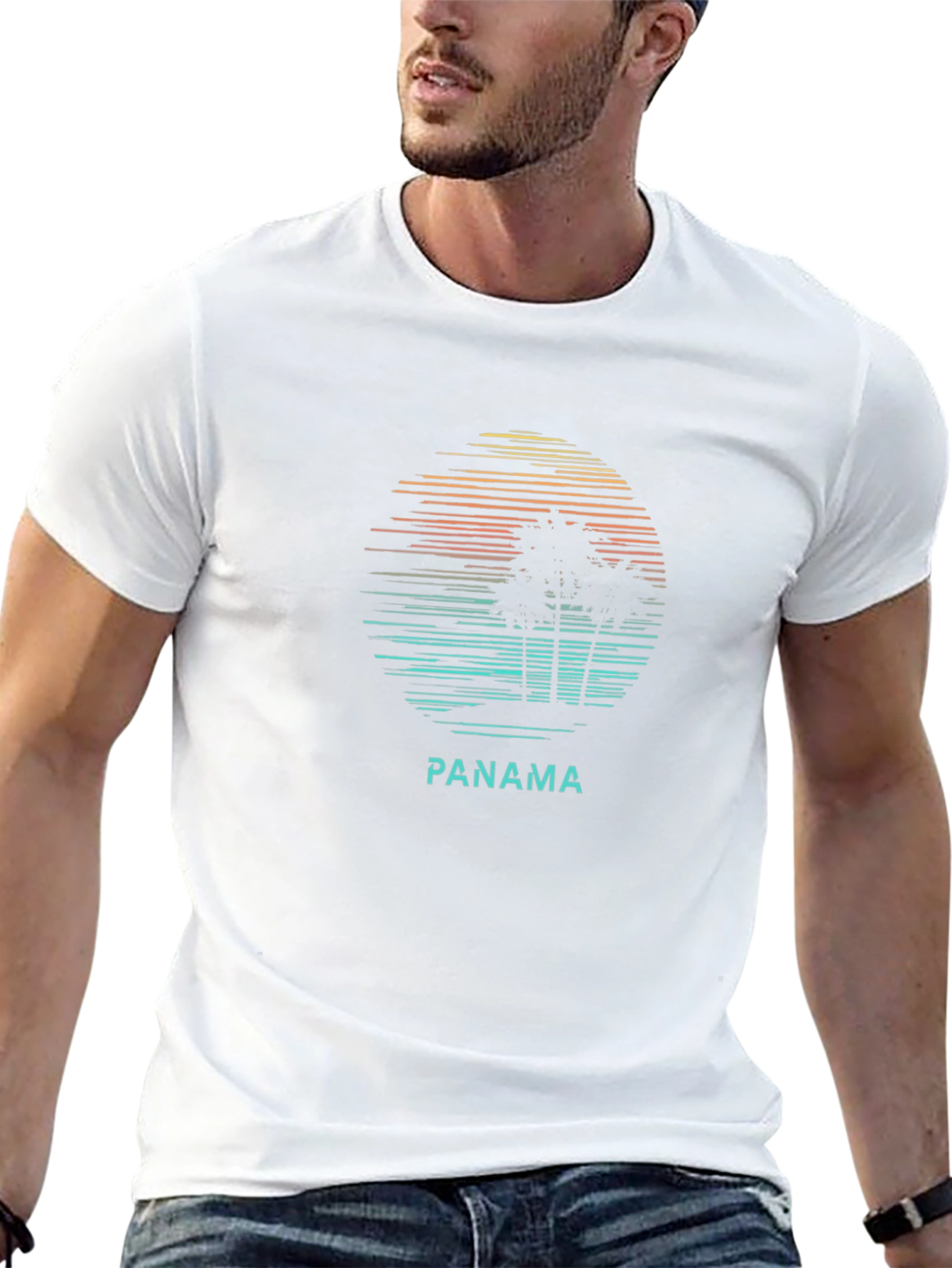 Retro Panama Palm Tree T-Shirt