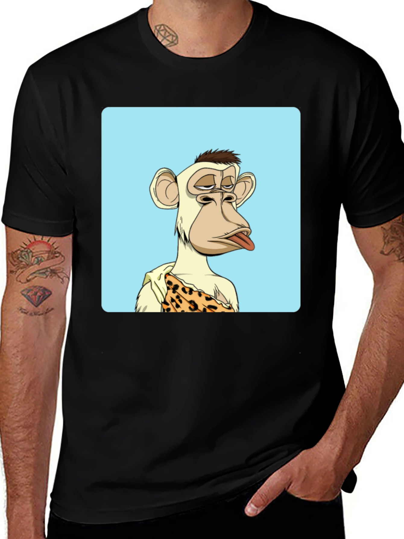 Bored Ape NFT T-Shirt - Trendy Black Tee