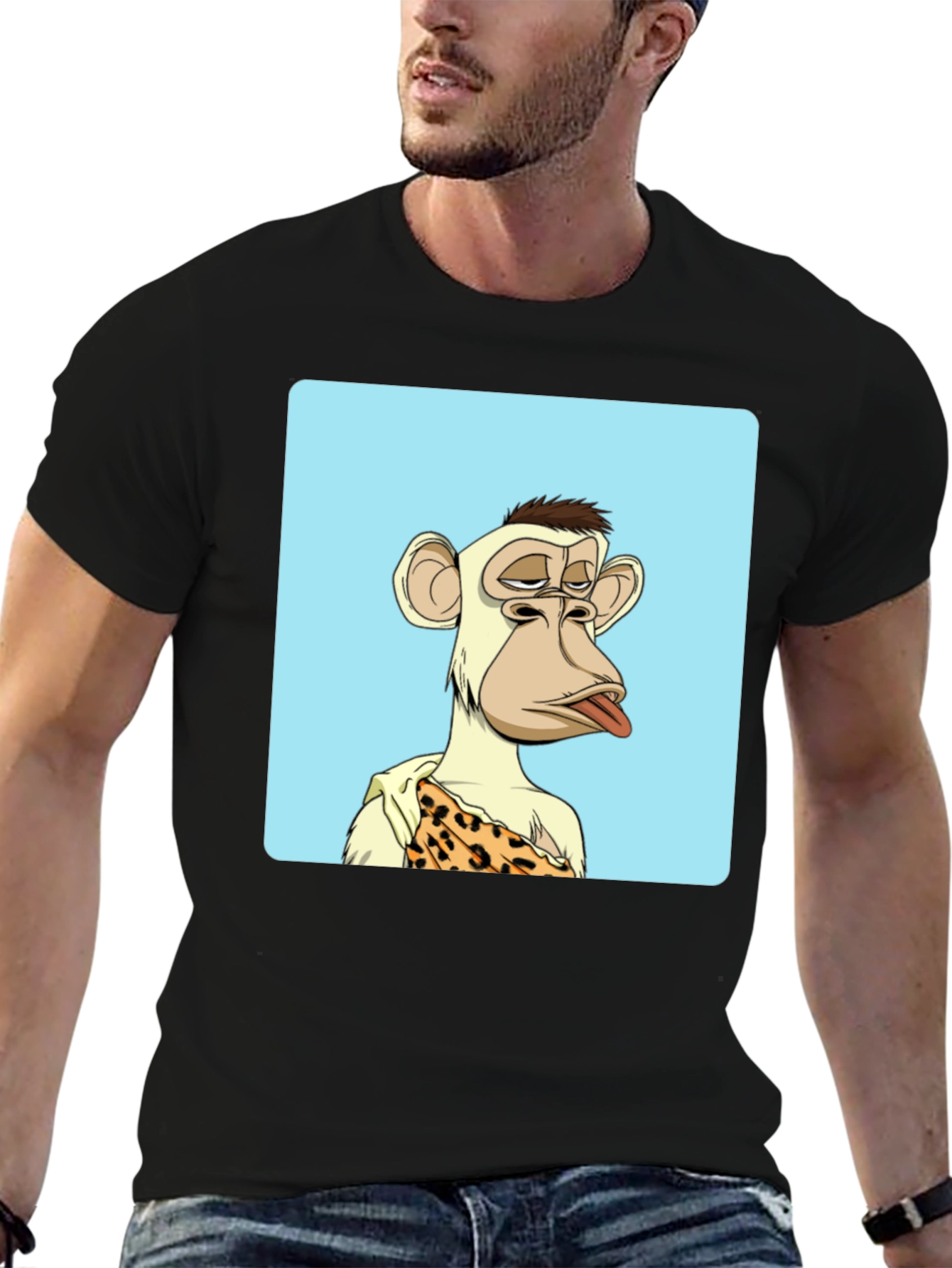 Bored Ape NFT T-Shirt - Trendy Black Tee