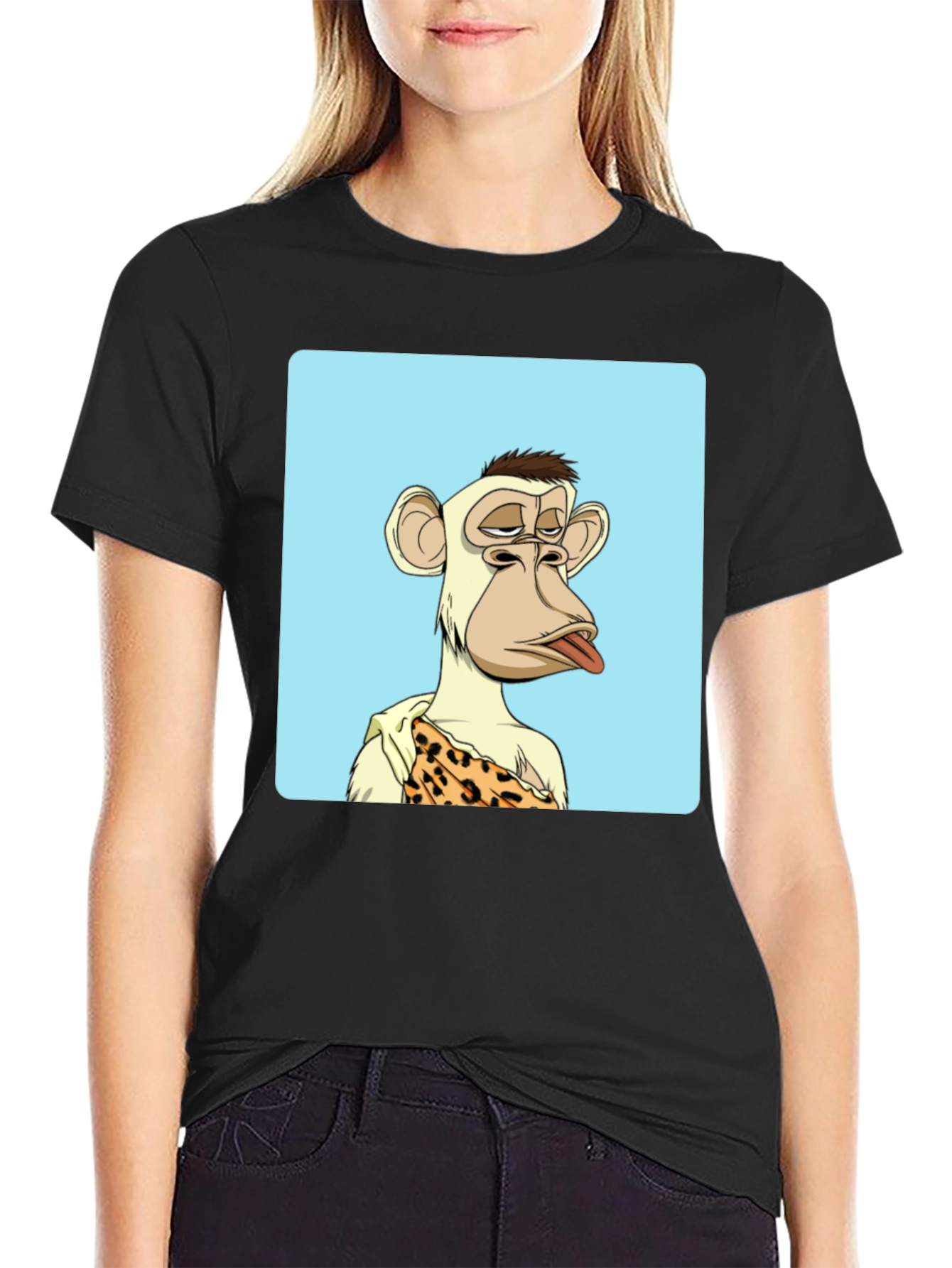 Bored Ape NFT T-Shirt - Trendy Black Tee