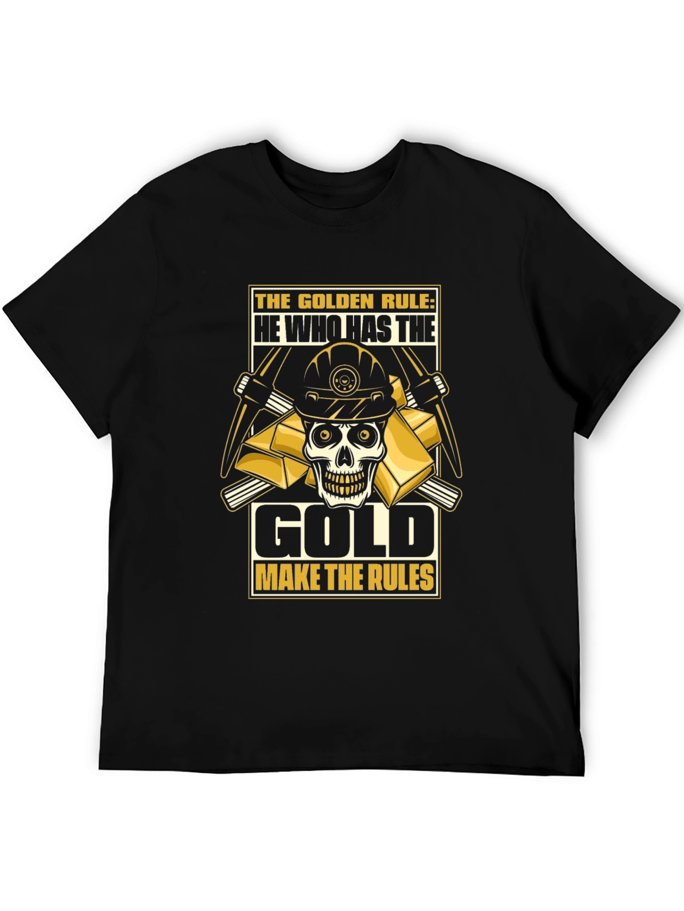 Golden Rule Miner Skull T-Shirt