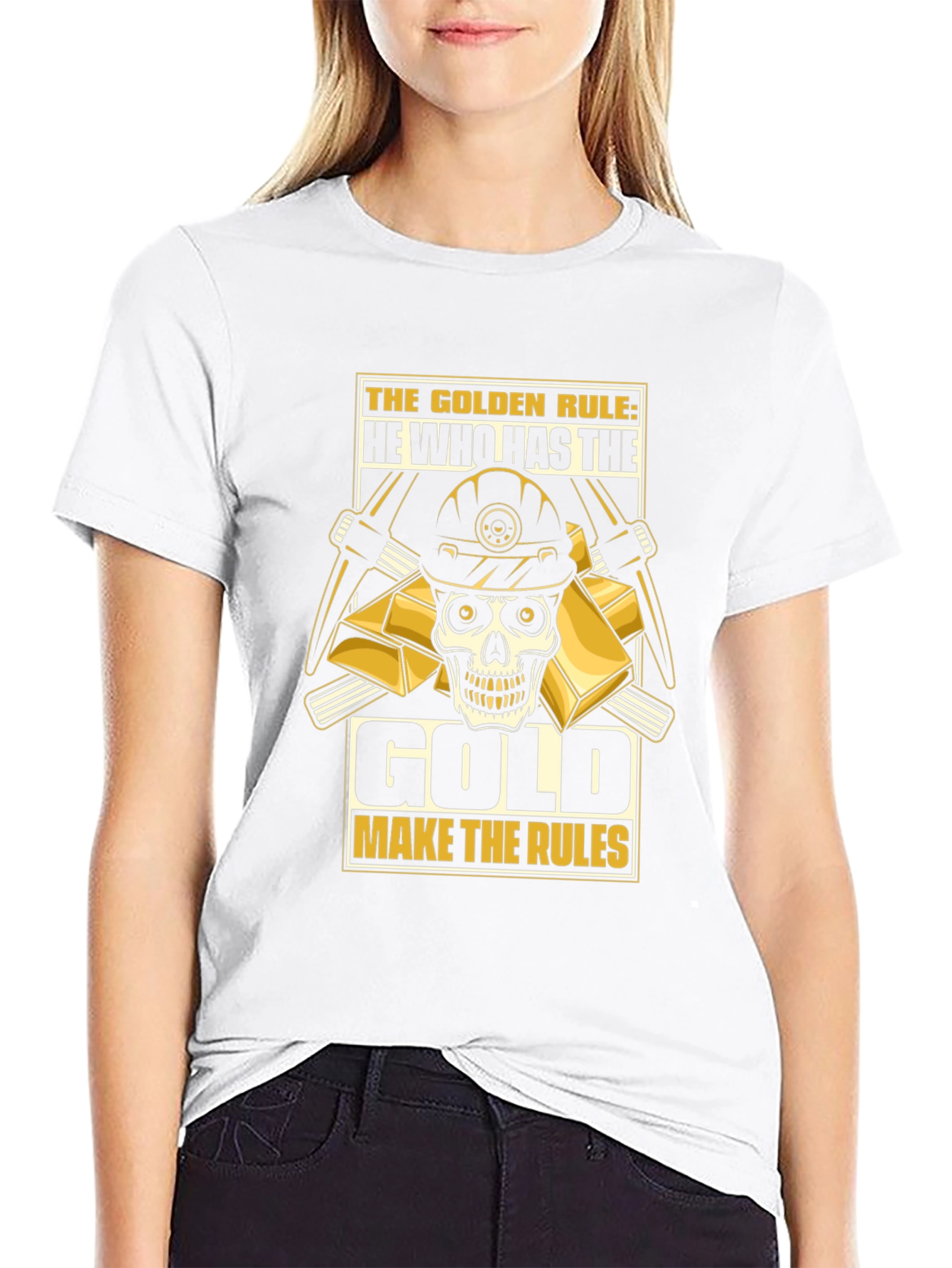 Golden Rule Miner Skull T-Shirt