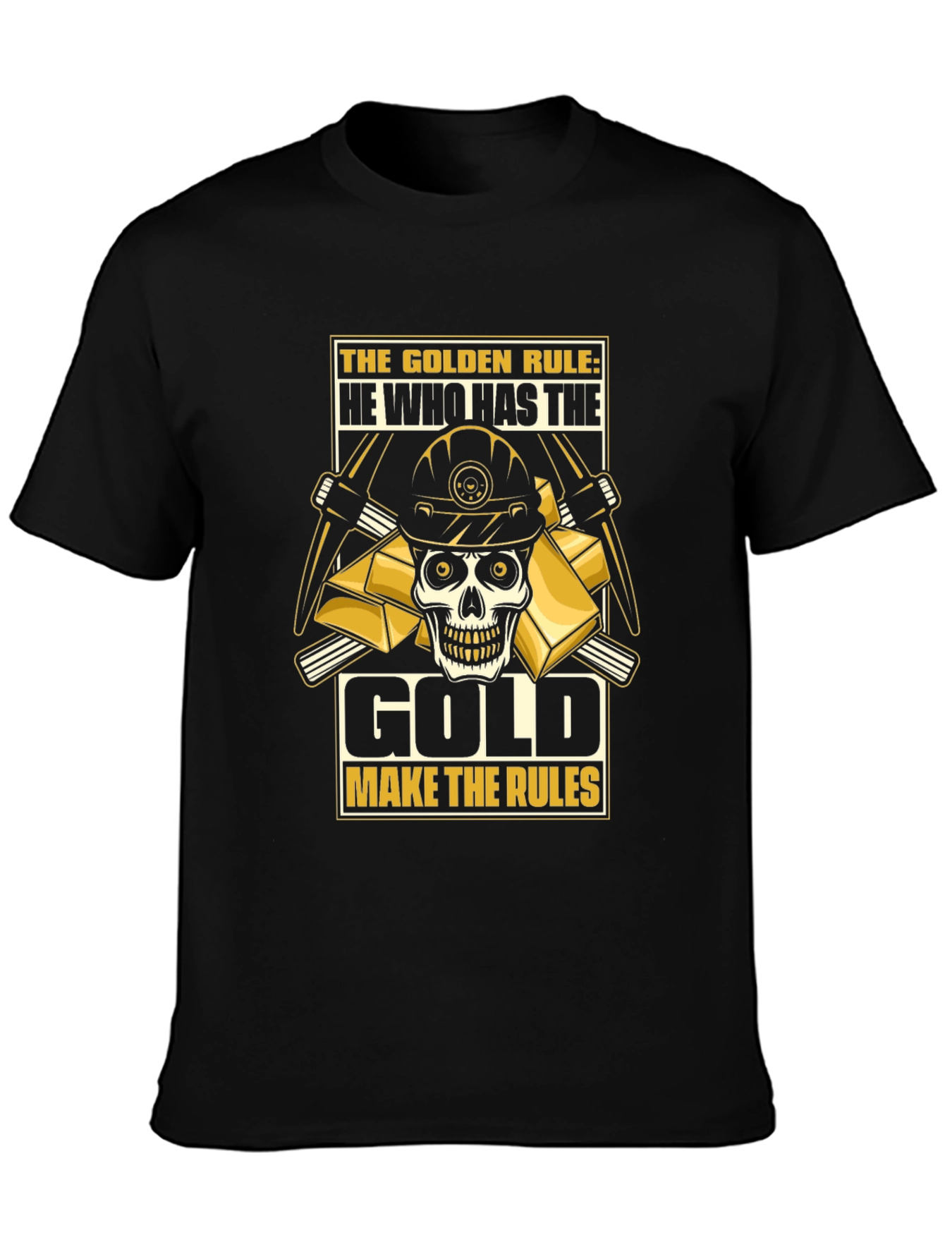 Golden Rule Miner Skull T-Shirt