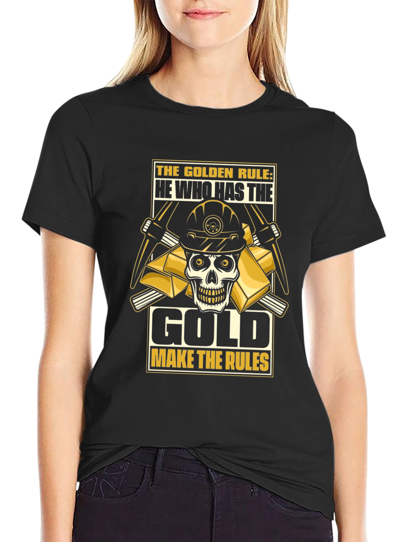 Golden Rule Miner Skull T-Shirt