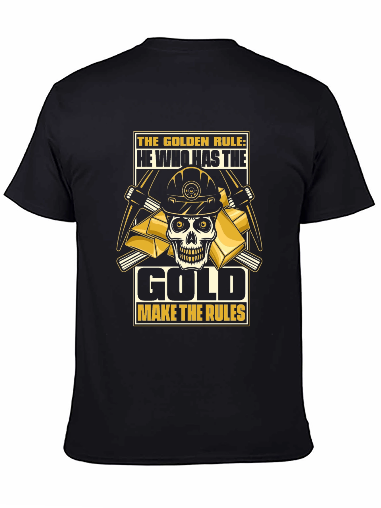 Golden Rule Miner Skull T-Shirt