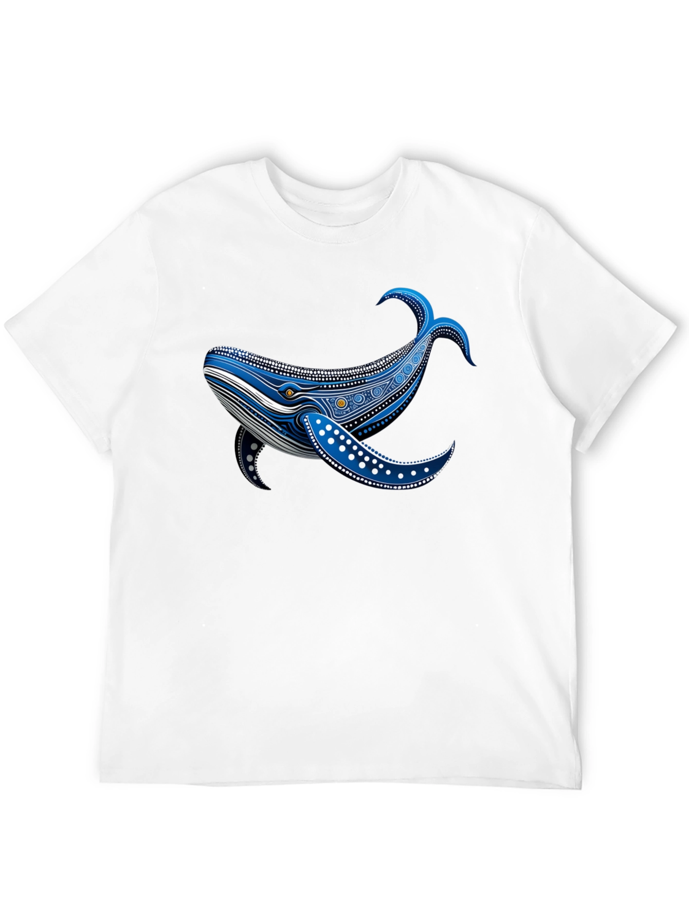Whale Print Black T-Shirt - Unique Design