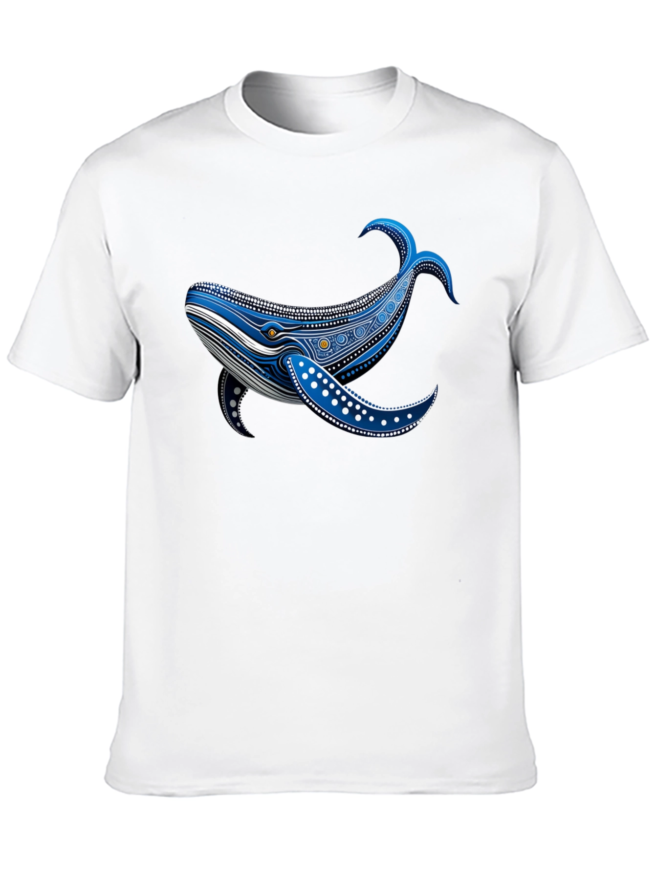 Whale Print Black T-Shirt - Unique Design