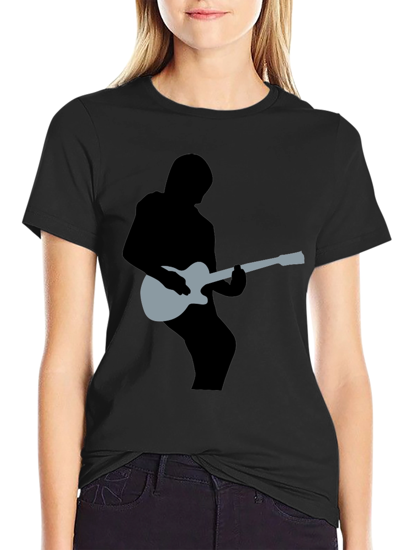 Guitar Silhouette Graphic Tee - Musicians Style
