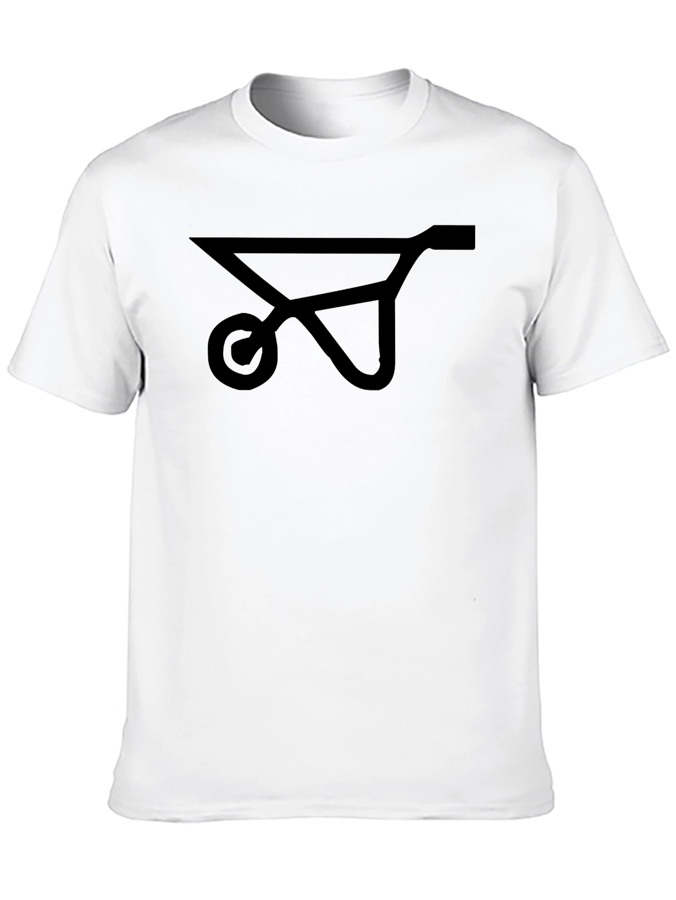 Mens Black Wheelbarrow Graphic T-Shirt