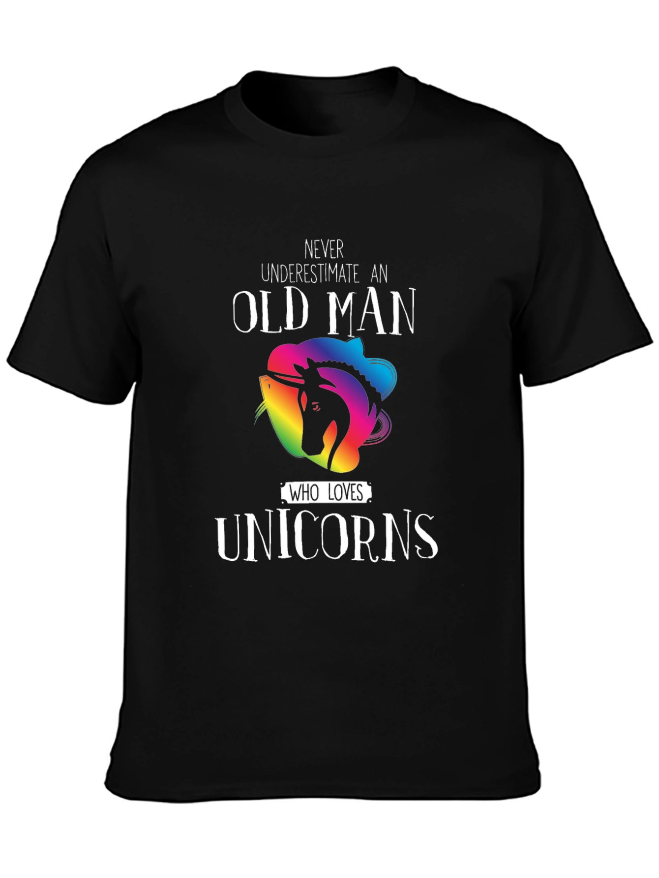 Old Man Unicorn Lover T-Shirt