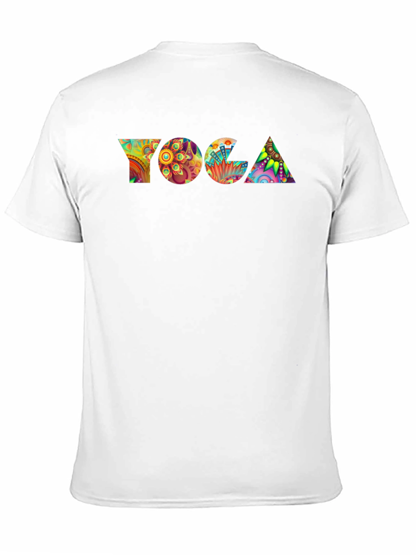 Yoga Mandala Art Print Black T-Shirt