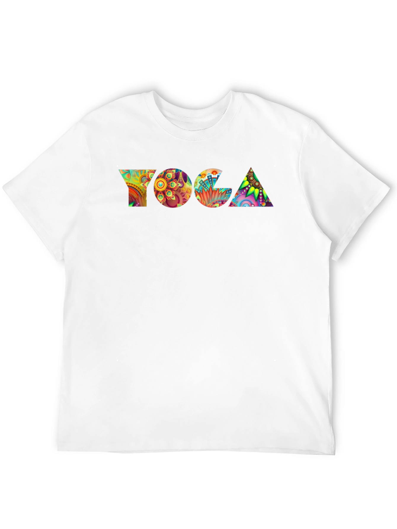 Yoga Mandala Art Print Black T-Shirt