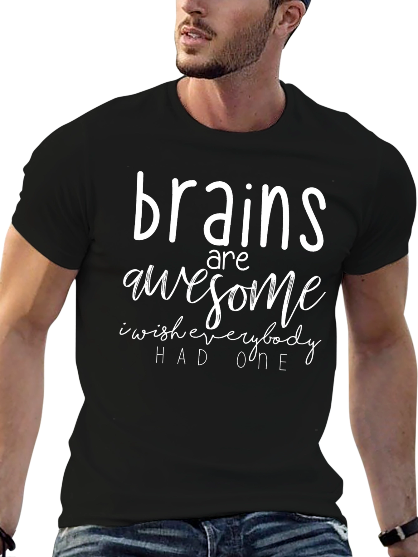 Brains are Awesome Funny Sarcastic Graphic Tee