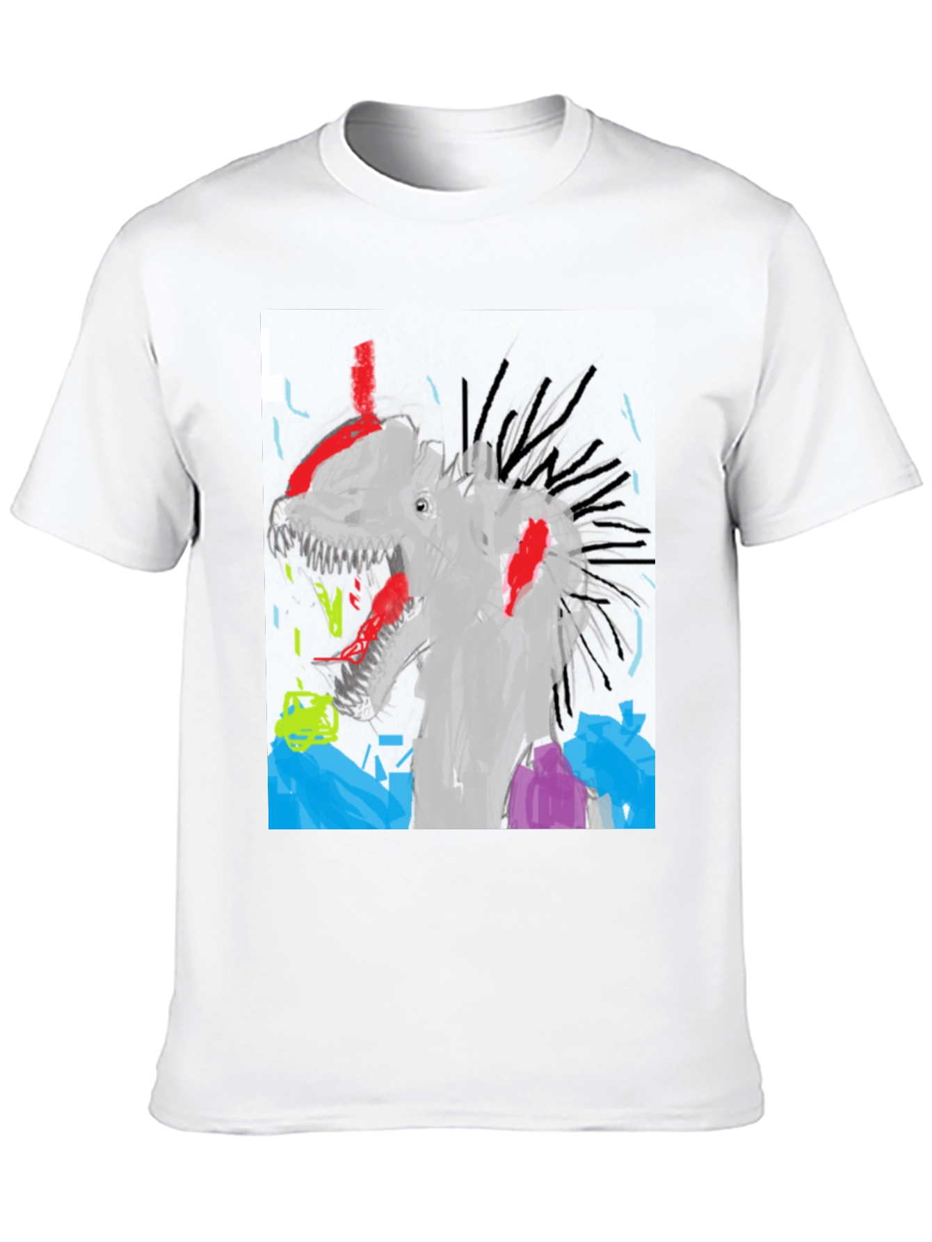 Dino Graphic T-Shirt - Unique Artistic Design