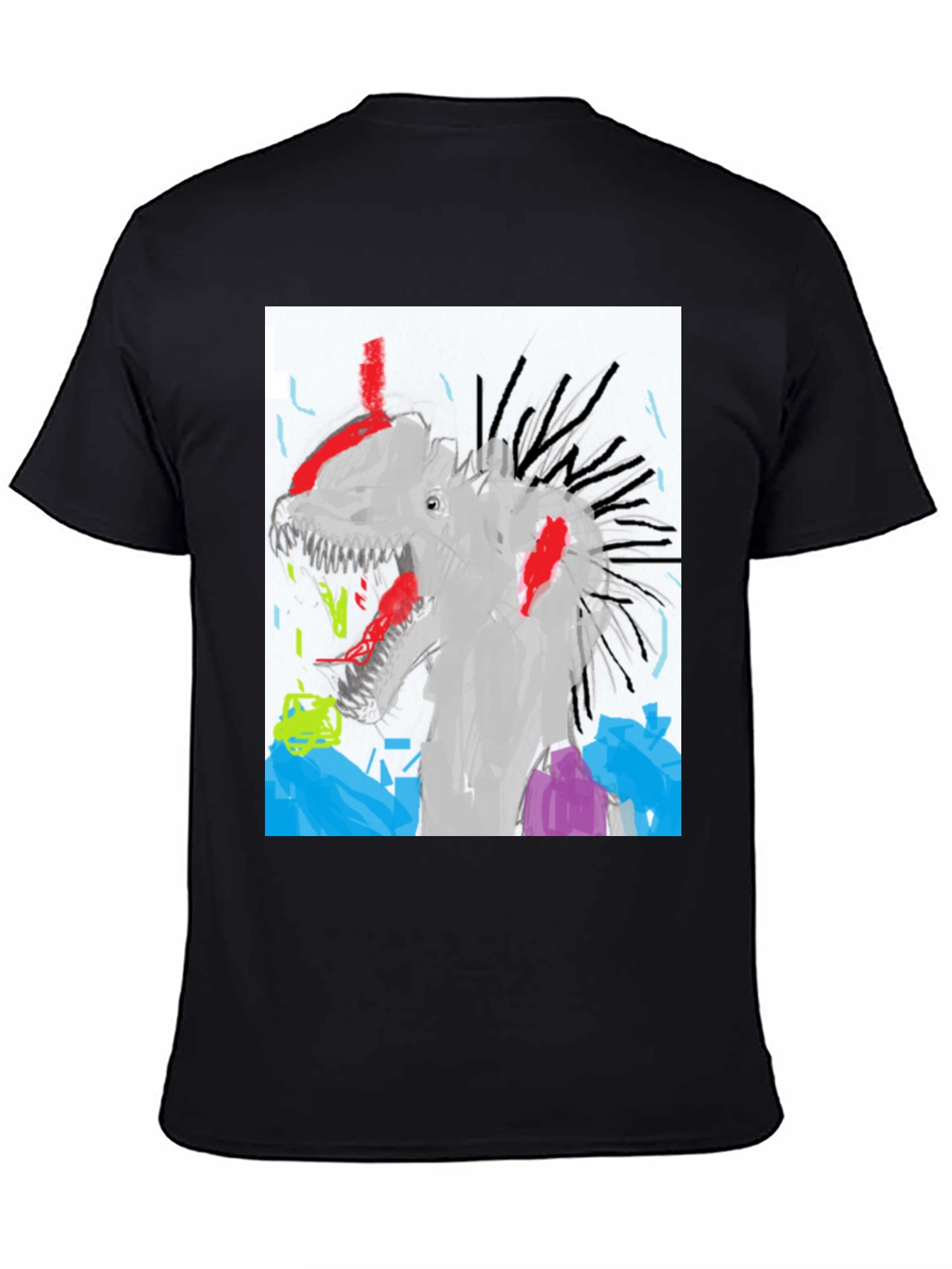 Dino Graphic T-Shirt - Unique Artistic Design