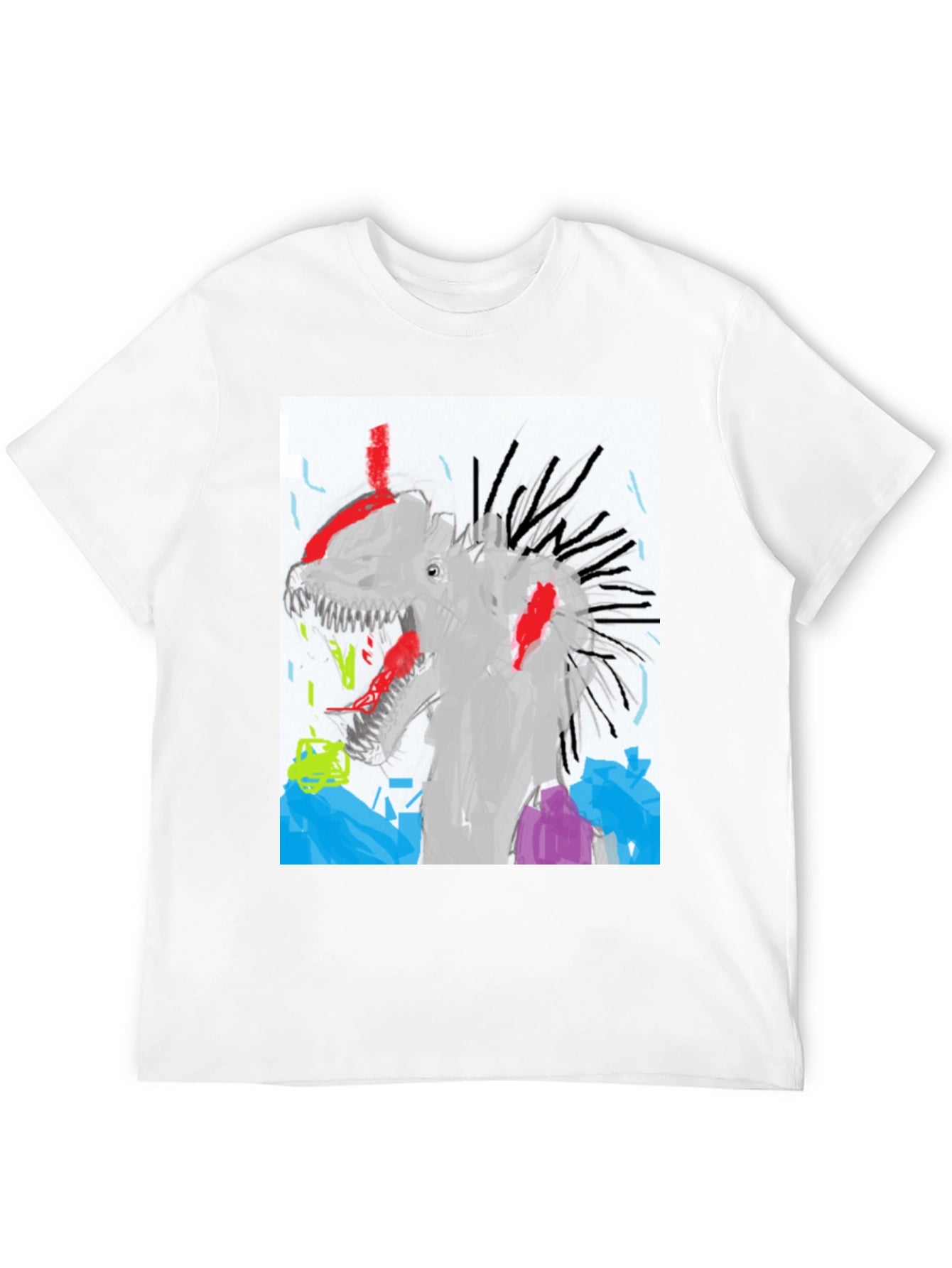 Dino Graphic T-Shirt - Unique Artistic Design