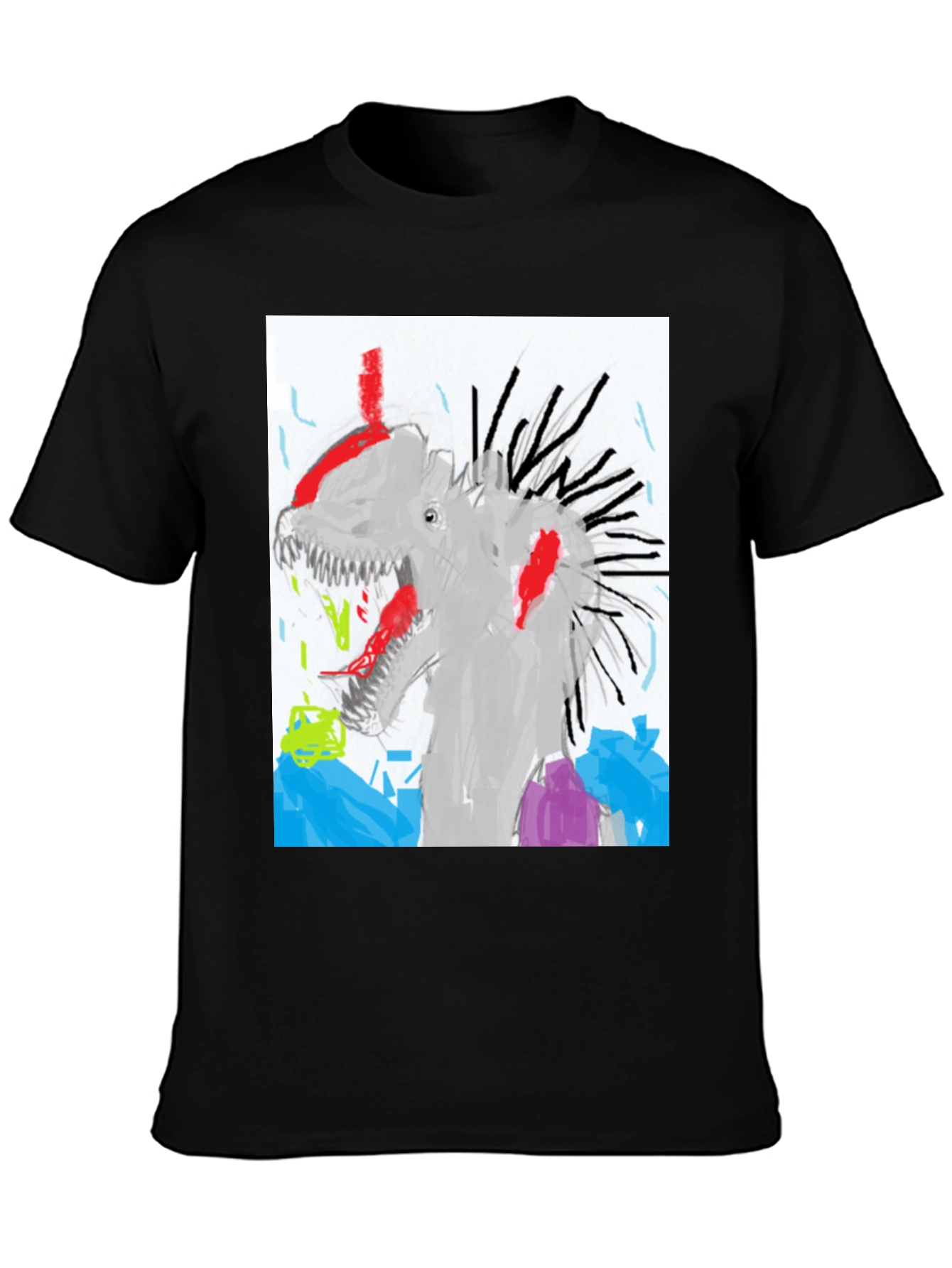 Dino Graphic T-Shirt - Unique Artistic Design