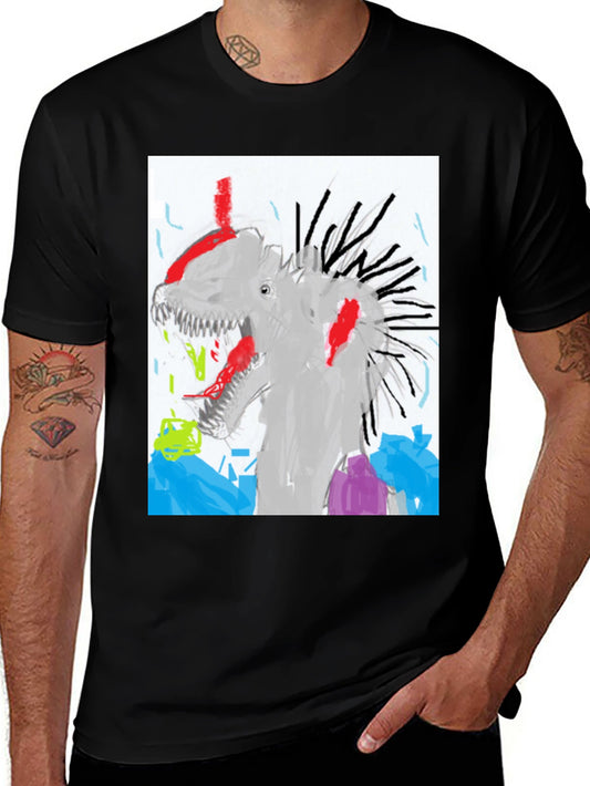 Dino Graphic T-Shirt - Unique Artistic Design