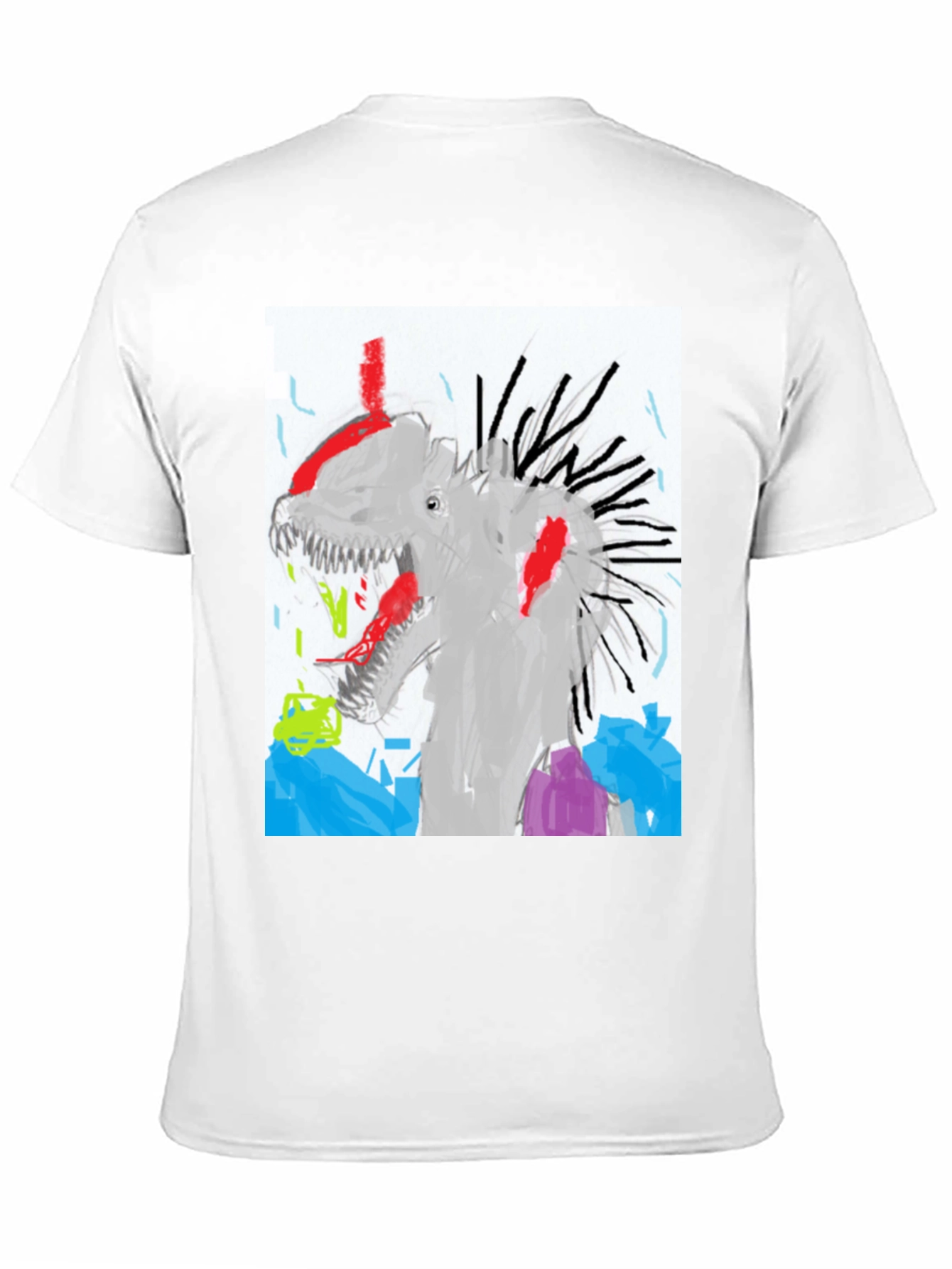Dino Graphic T-Shirt - Unique Artistic Design